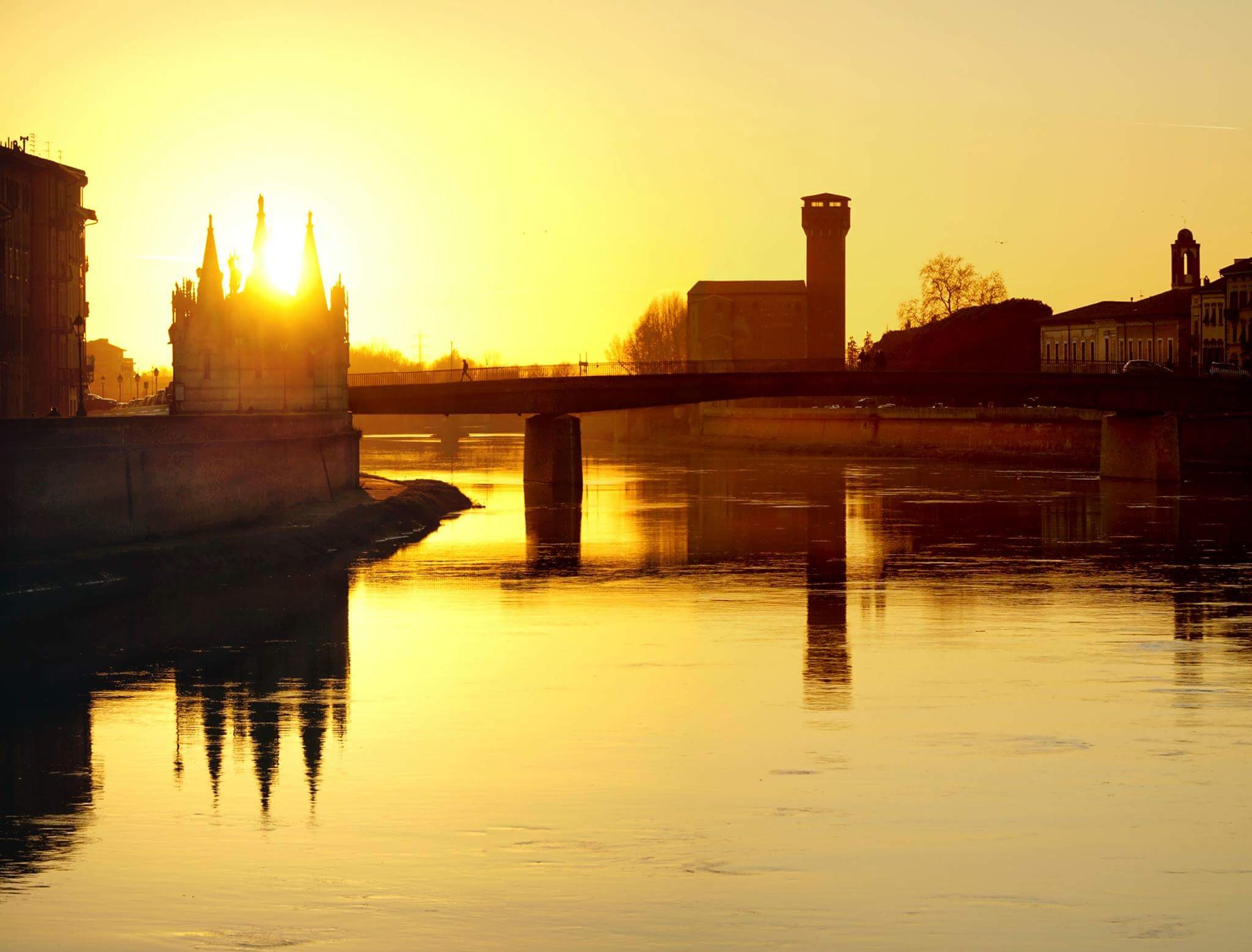 Pisa at sunset