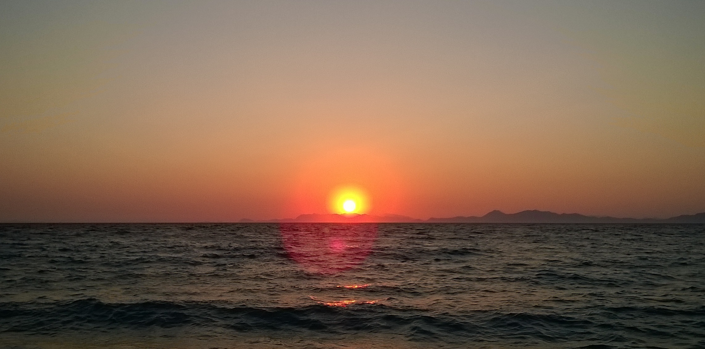 Sunset on the Aegean in Rhodes (2015)