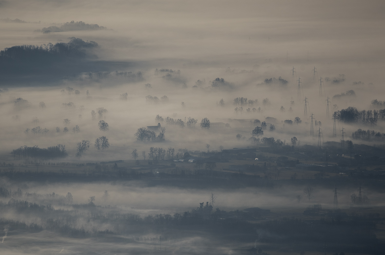 Mists in the Po valley