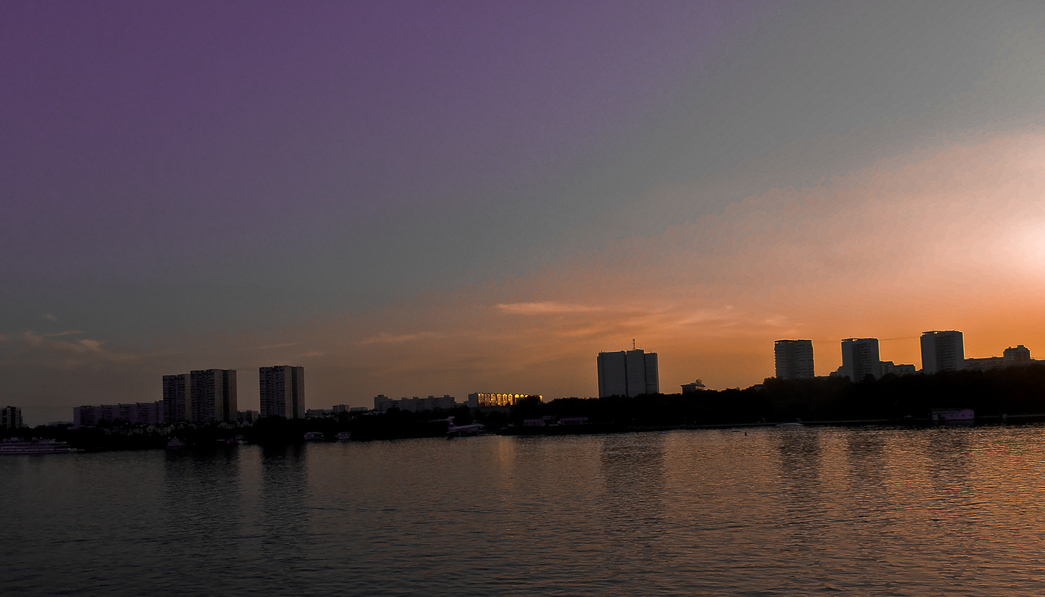 sunset over Moldova in Moscow