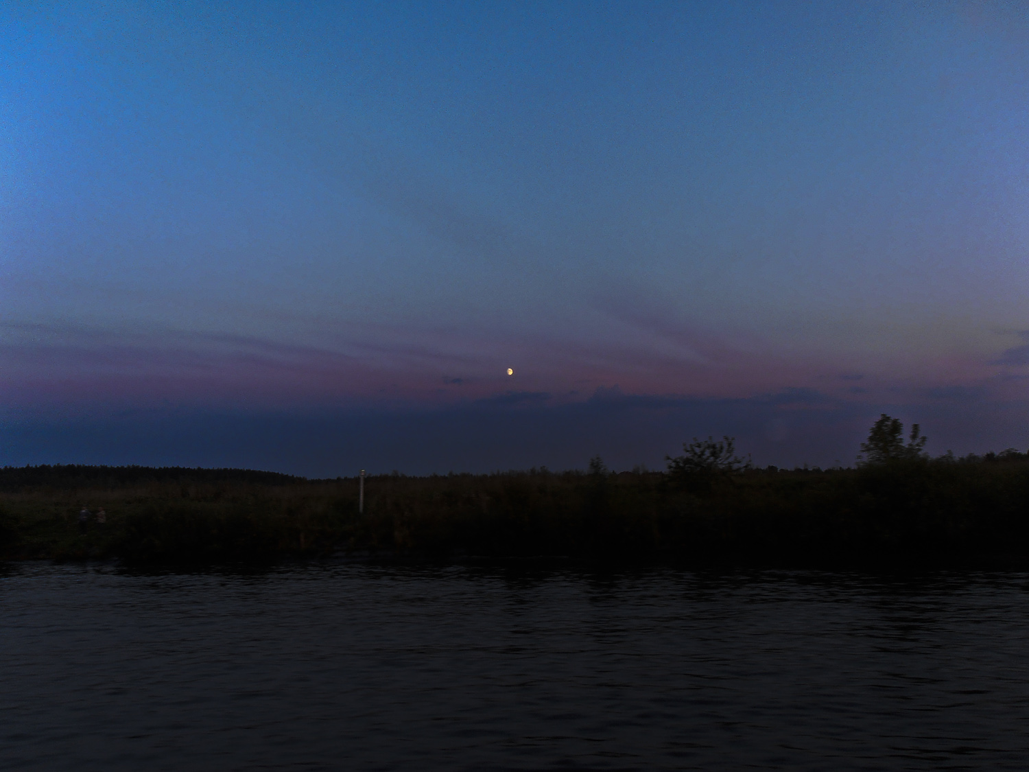 sunset on the Volga river in Moscow