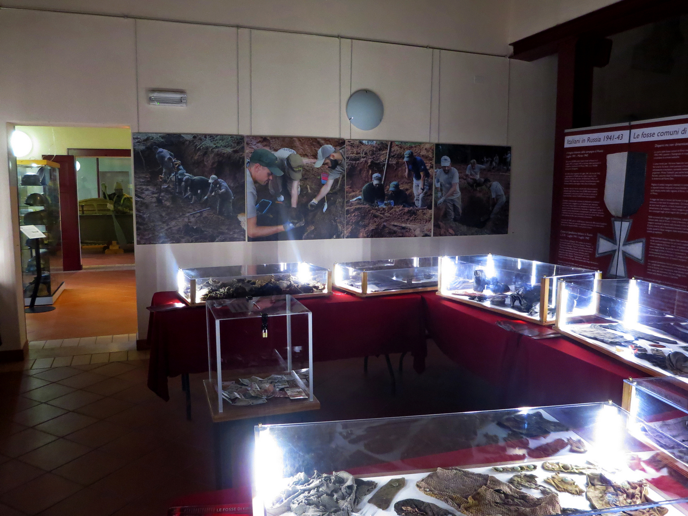 uniforms of fallen soldiers recovered in the excavations