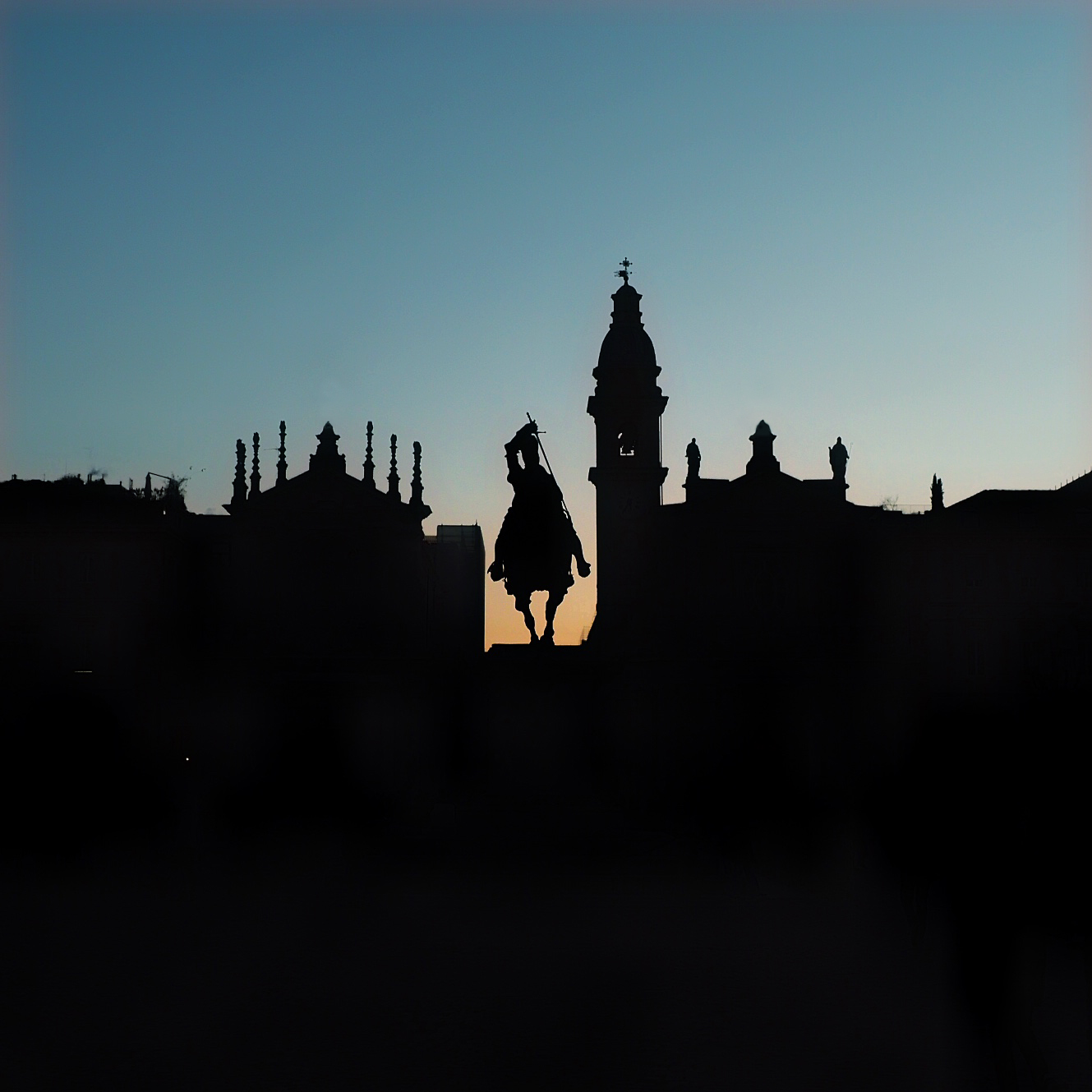 skyline of piazza san carlo, turin