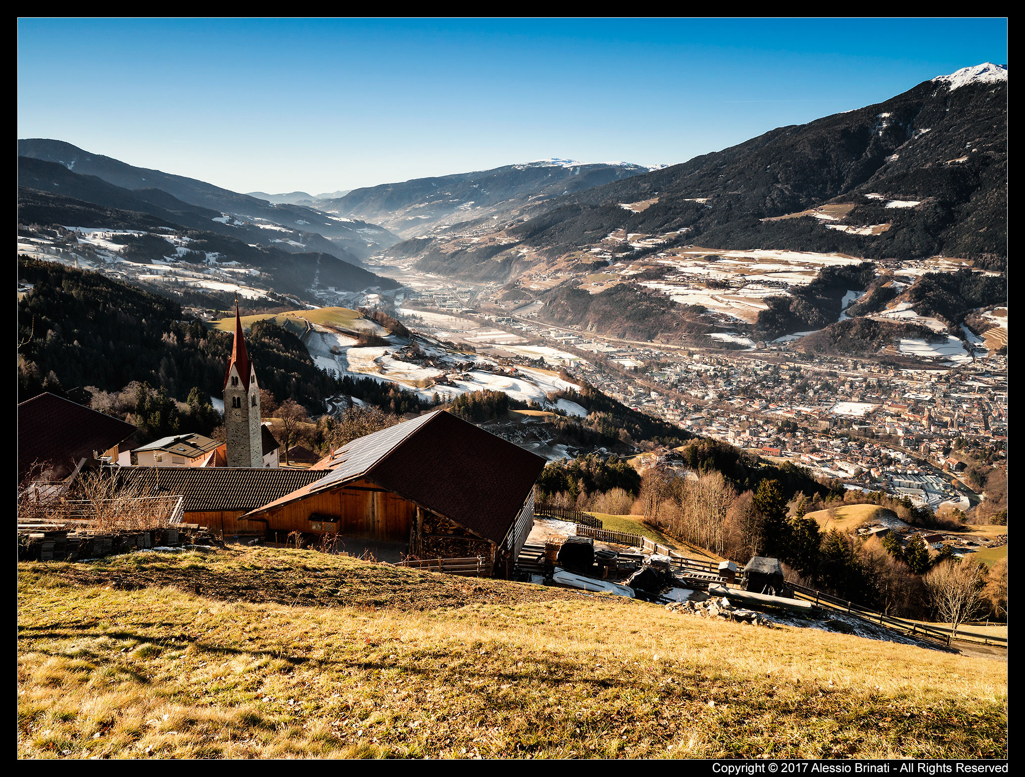 La val Isarco vista dall'alto