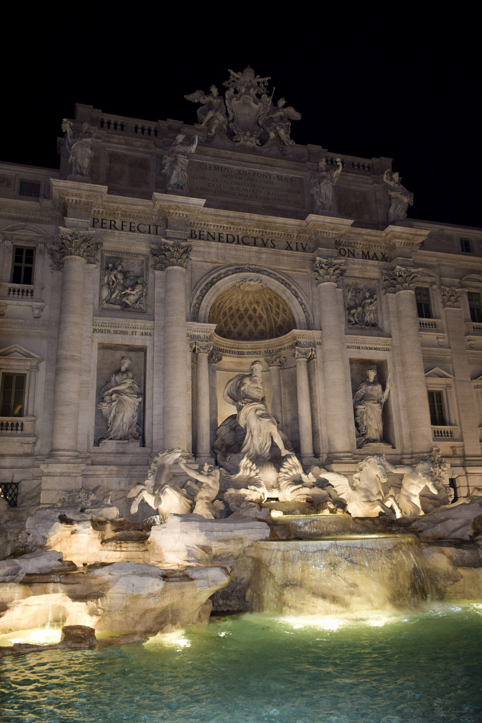 The Trevi Fountain at night