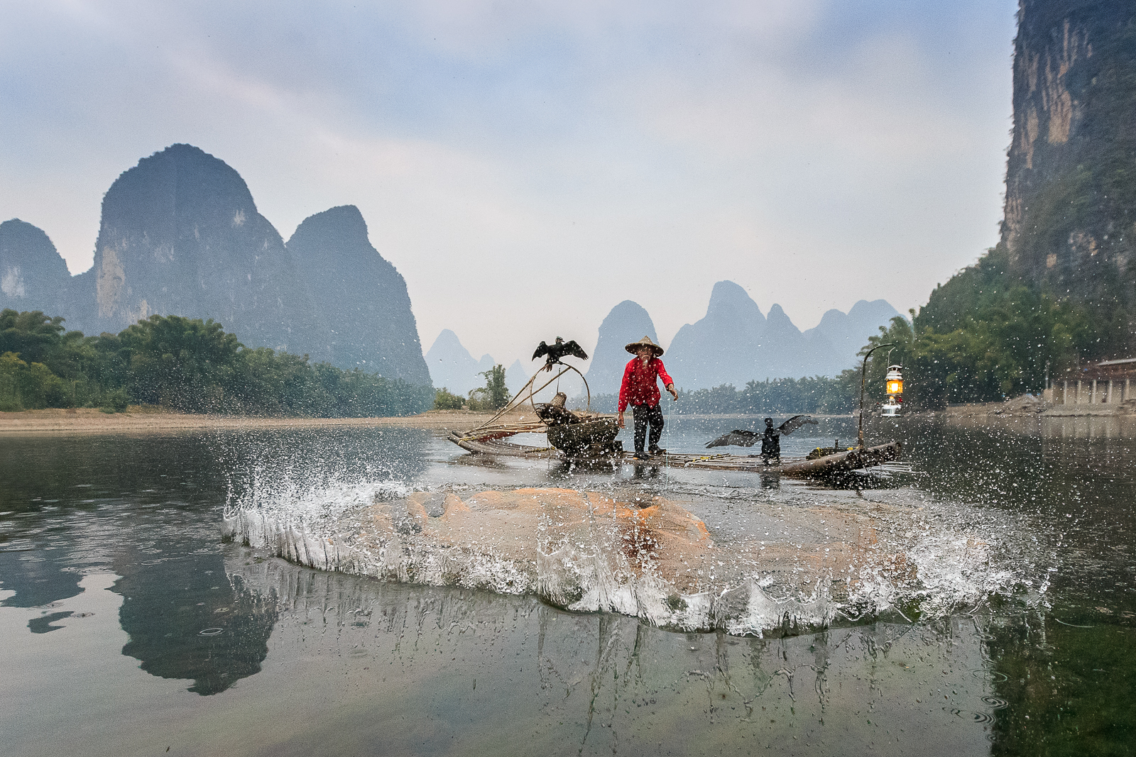 I pescatori con i cormorani