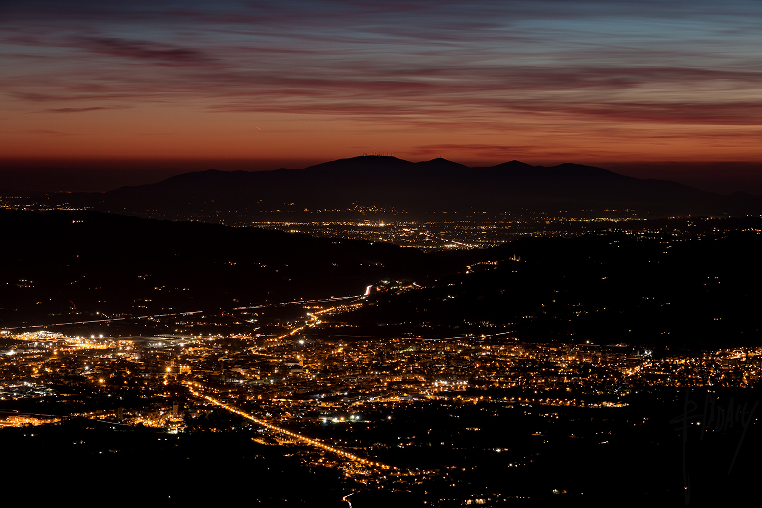 Sunset over Pistoia
