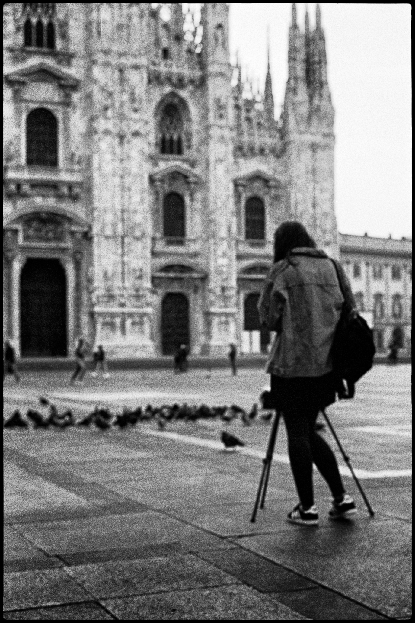 Let's try with the cathedral and the pigeons ...