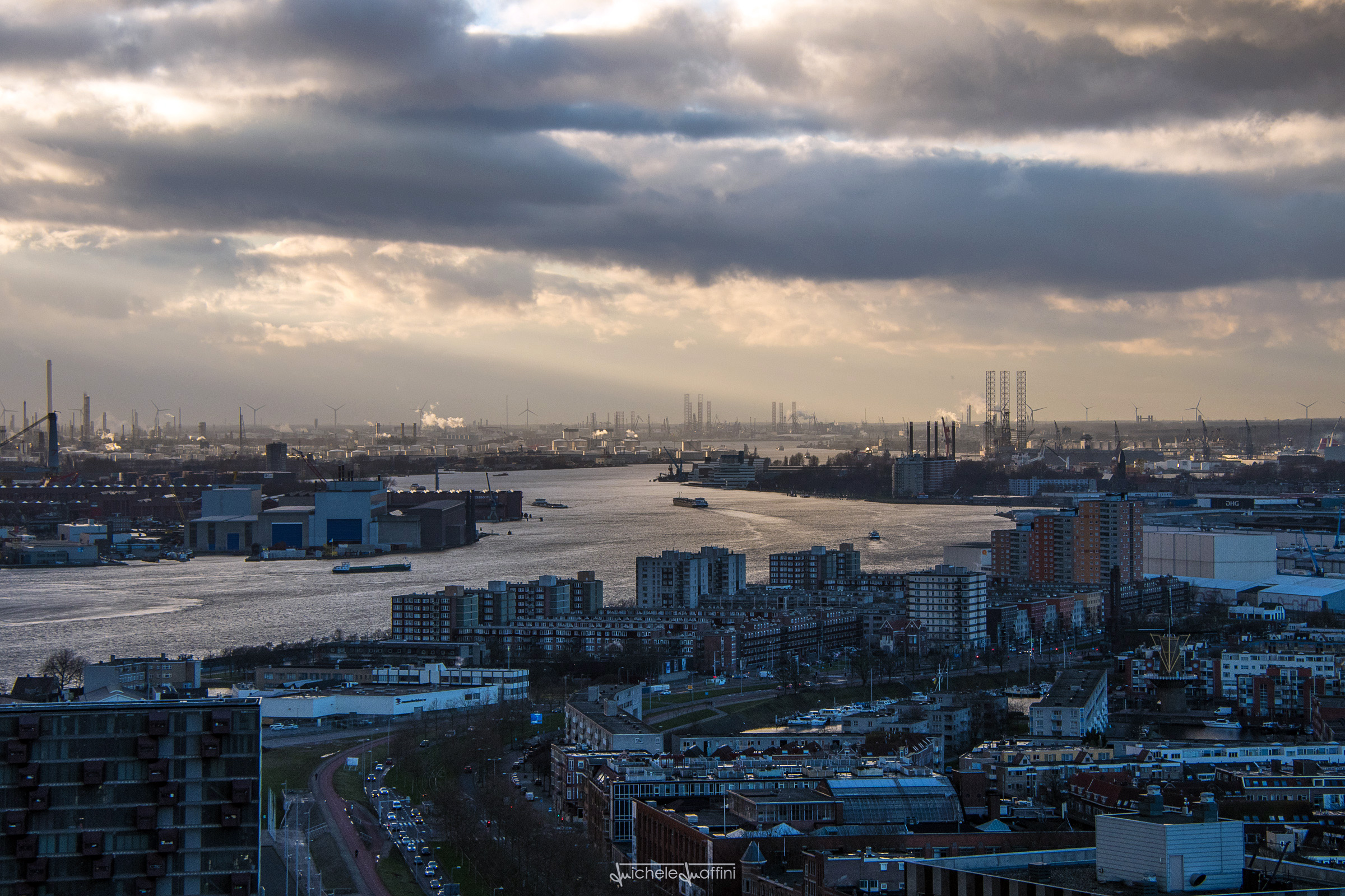 Rotterdam - Tramonto sul porto
