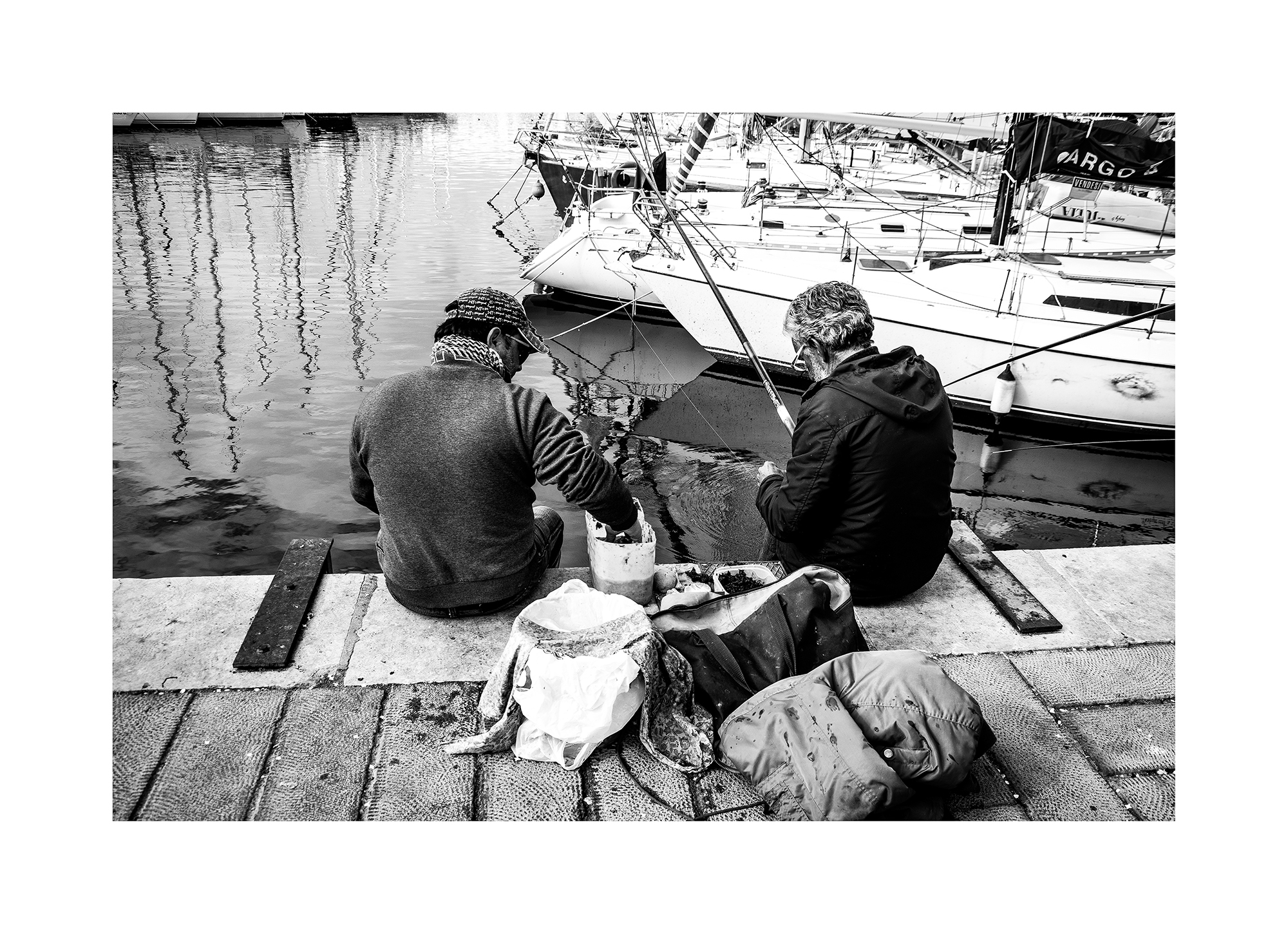 Pescatori alla Cala di Palermo