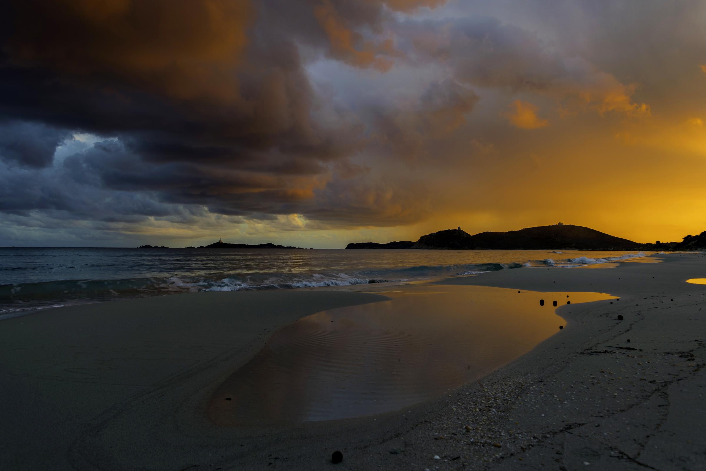 Sunset at Simius beach.