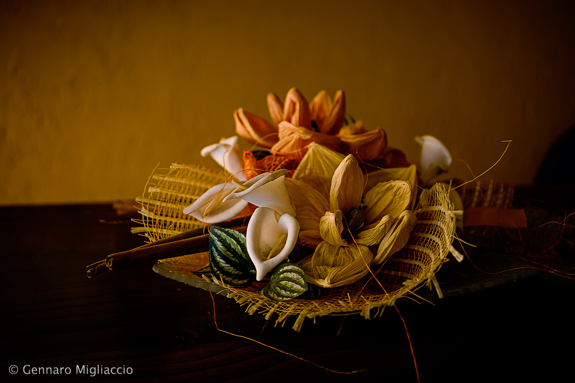 Fake flowers, beautiful light