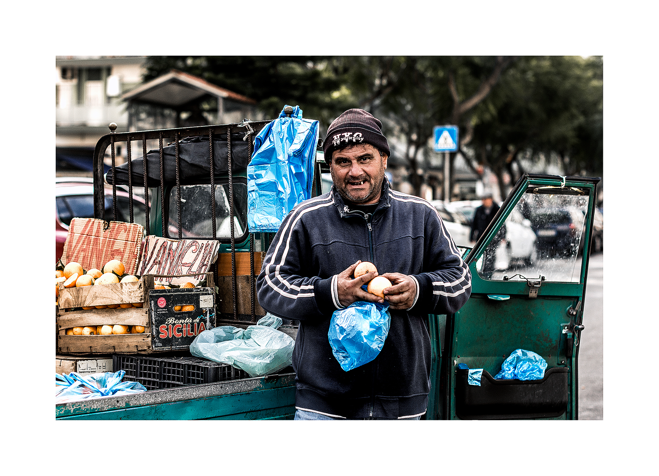 Venditore tipico di Arance