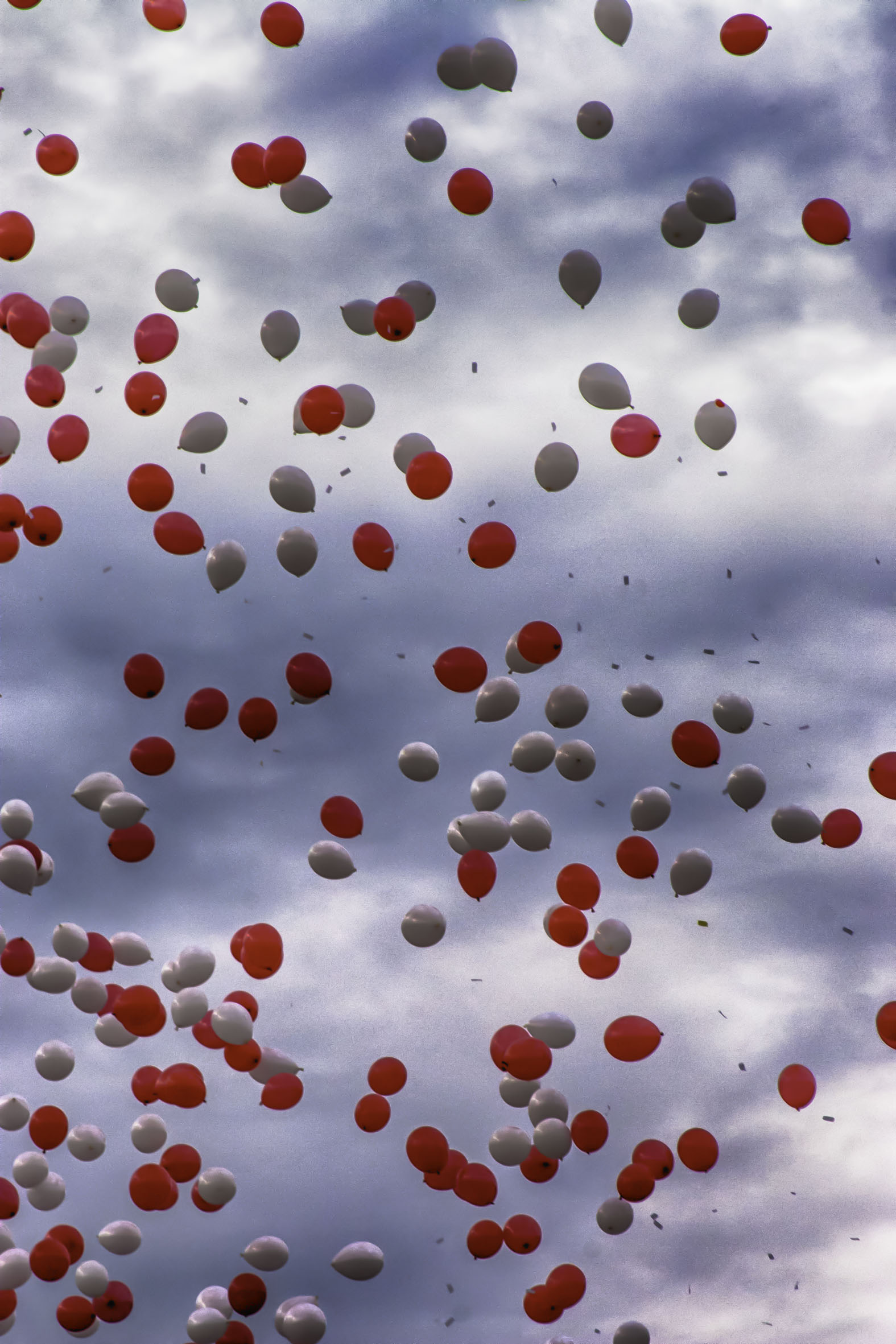 Bilbao - Lancio di palloncini durante la Semana Grande