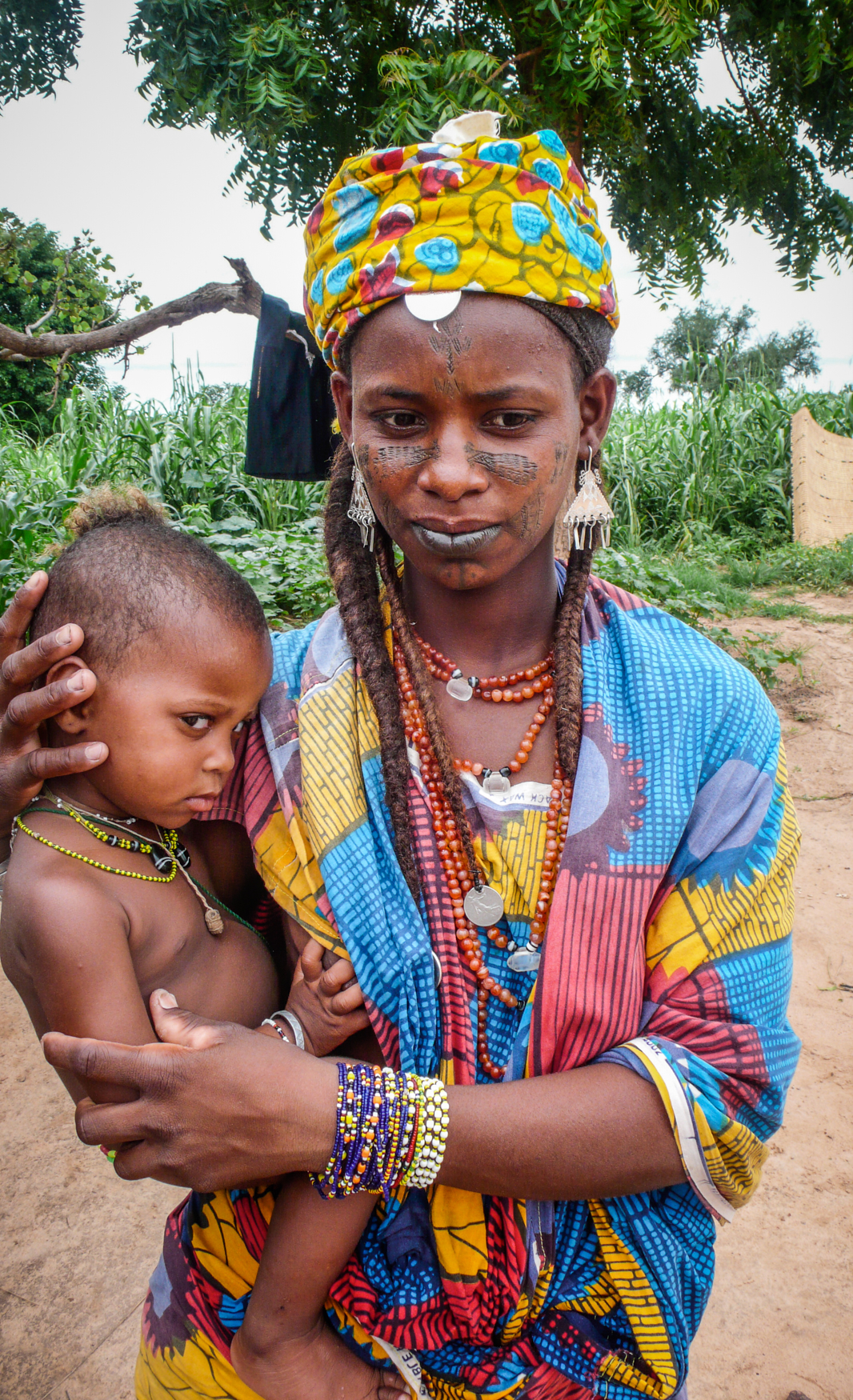Mother Peuhl with baby