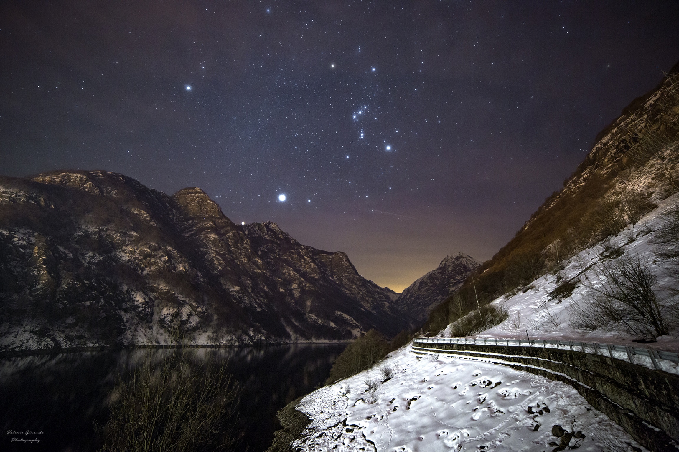 Orion on the Lago della Piastra