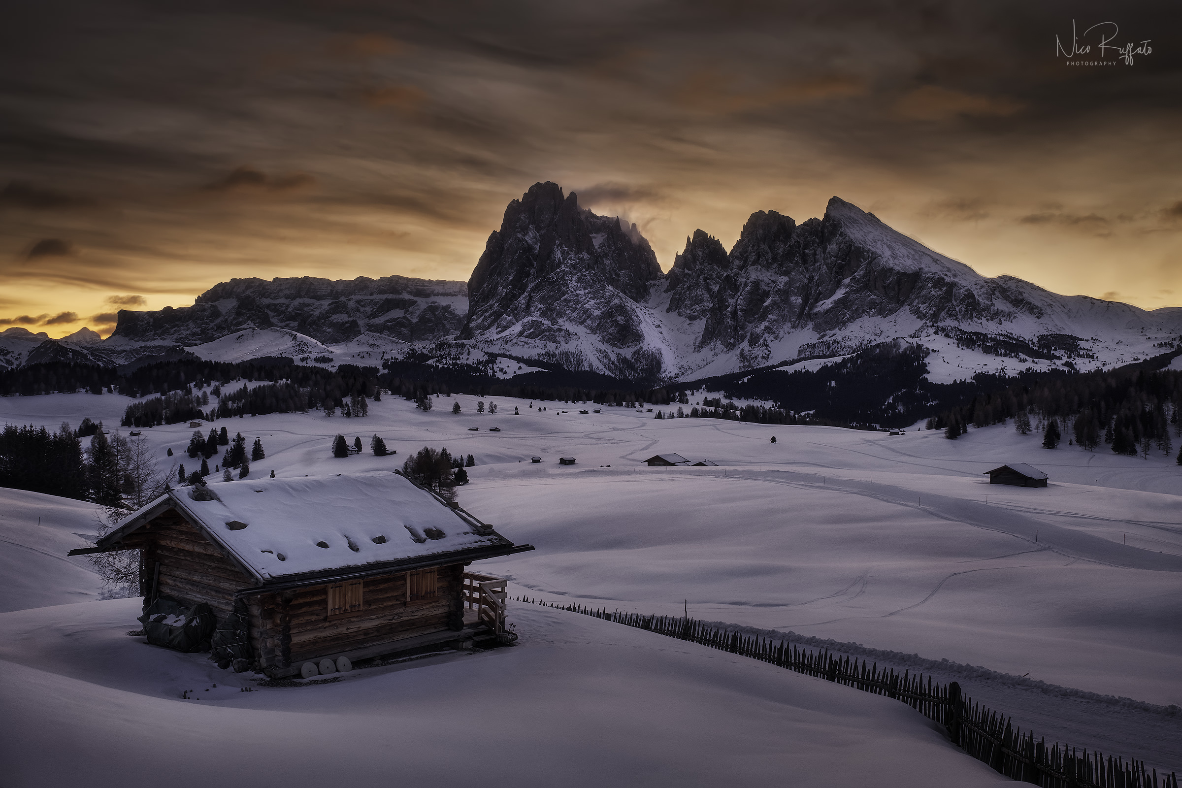 Sunrise on Seiser Alm