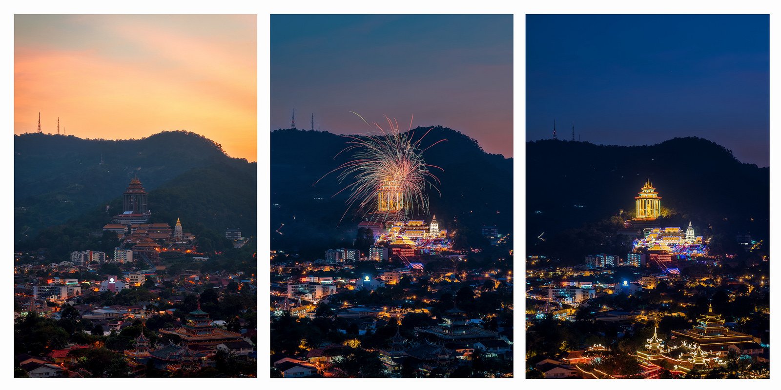 Tramonto / Fuoco d'artificio / Notte