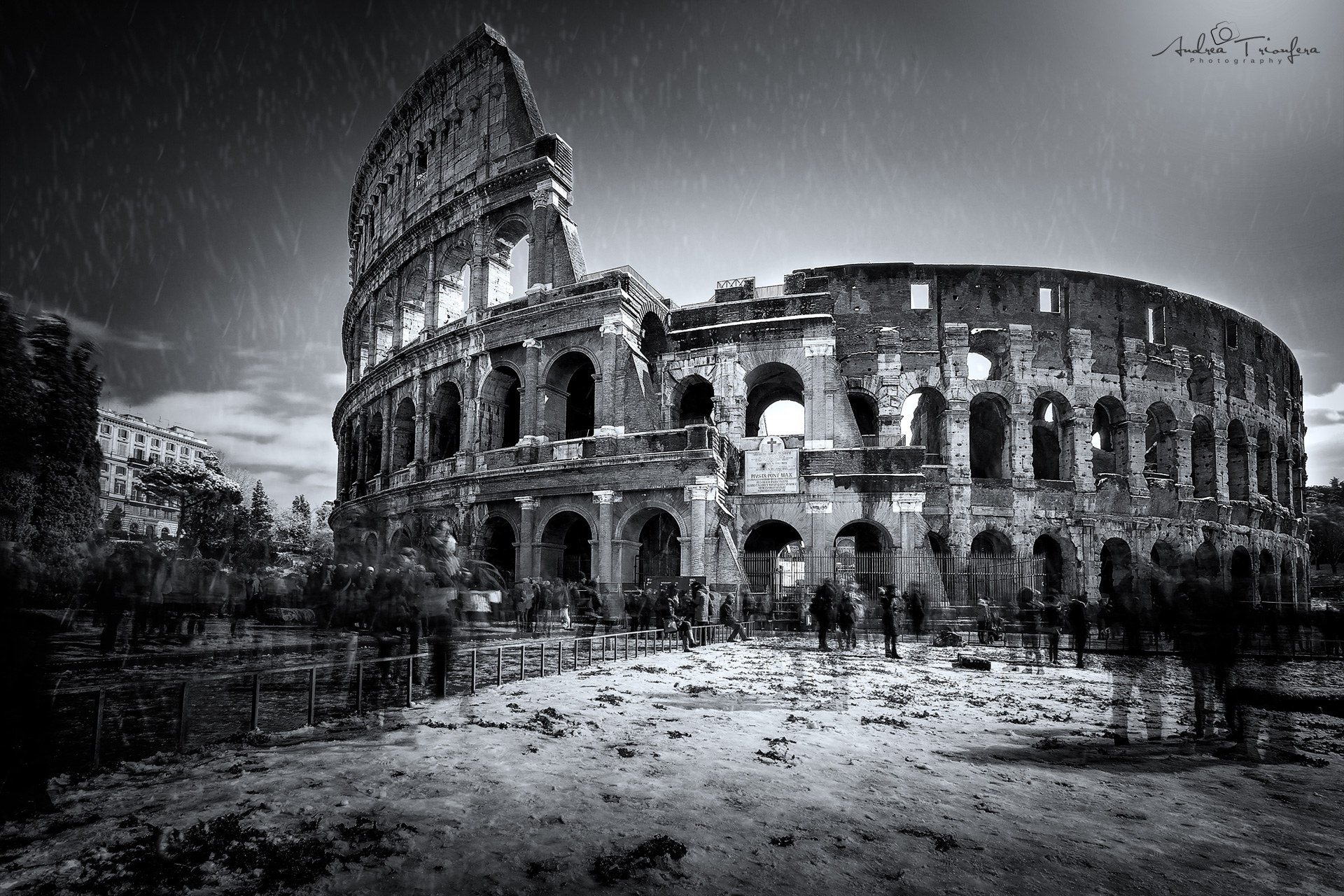 Colosseo innevato