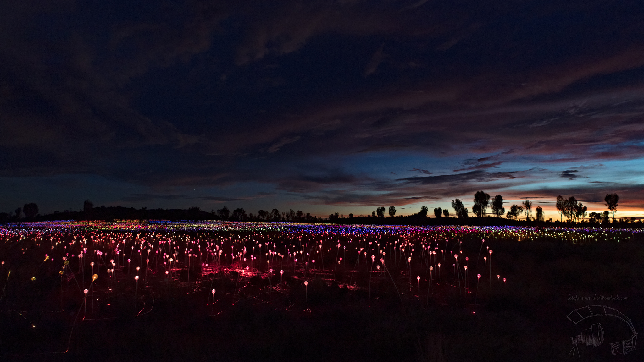 Field of Light Star Pass,Ayers Rock