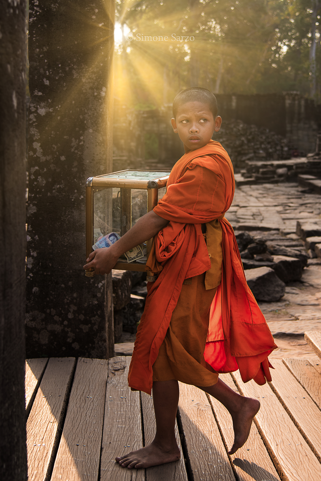 Another sunset for the young monk