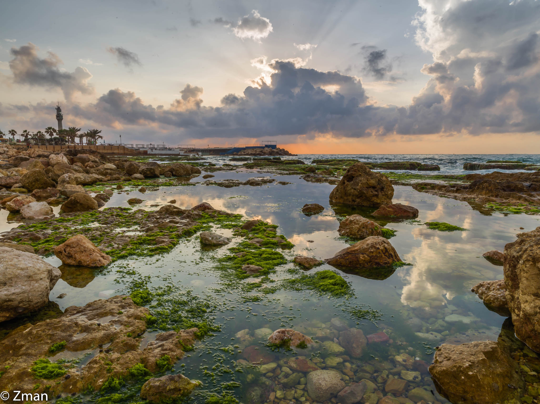La spiaggia rocciosa di Almanarah