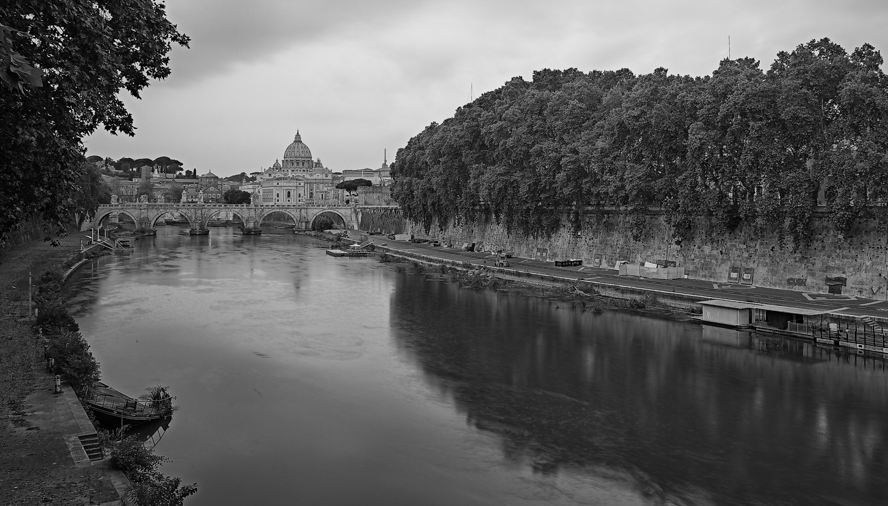 Il Cupolone visto dal Lungotevere dei Mellini