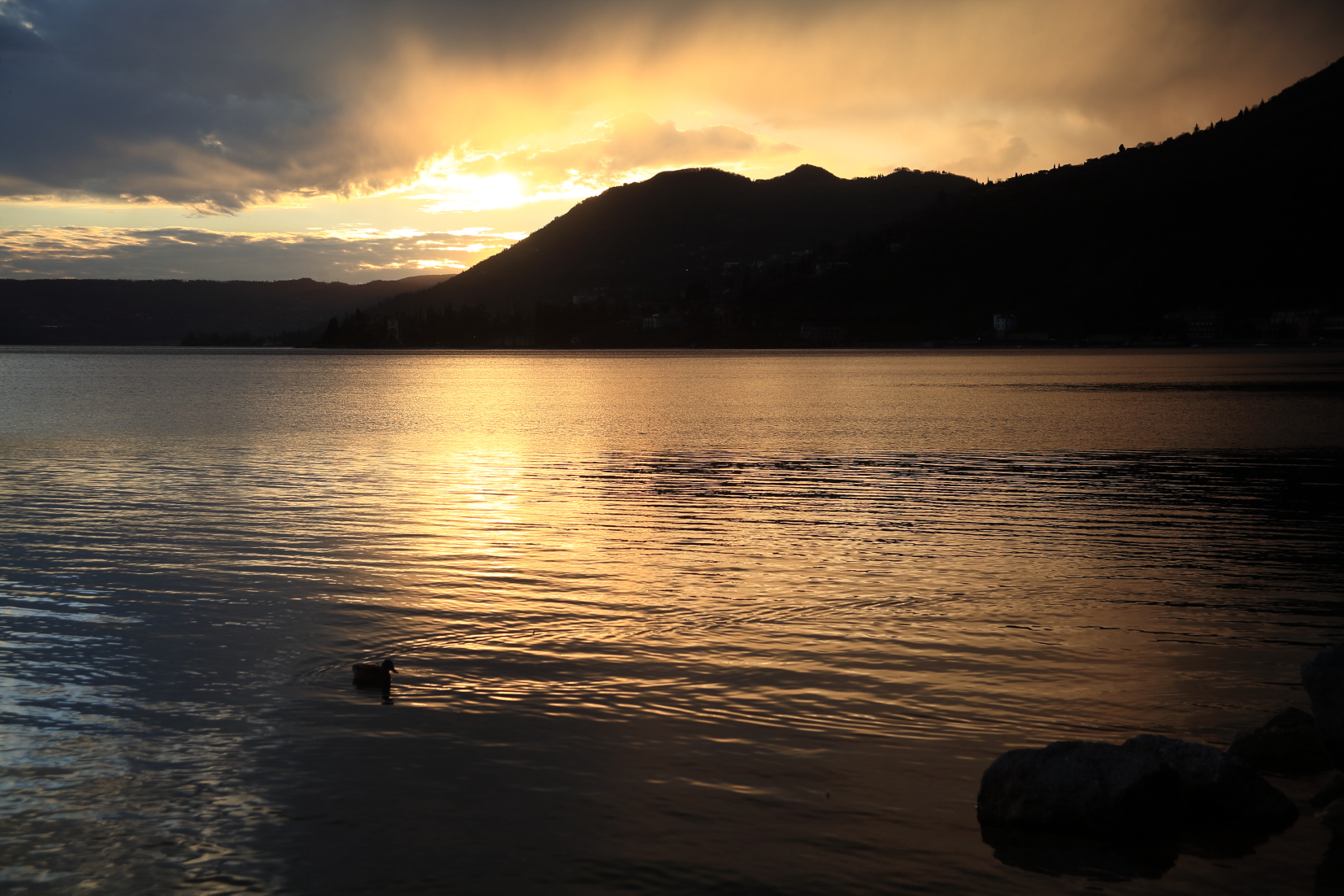 Tramonto sul Garda a Toscolano Maderno
