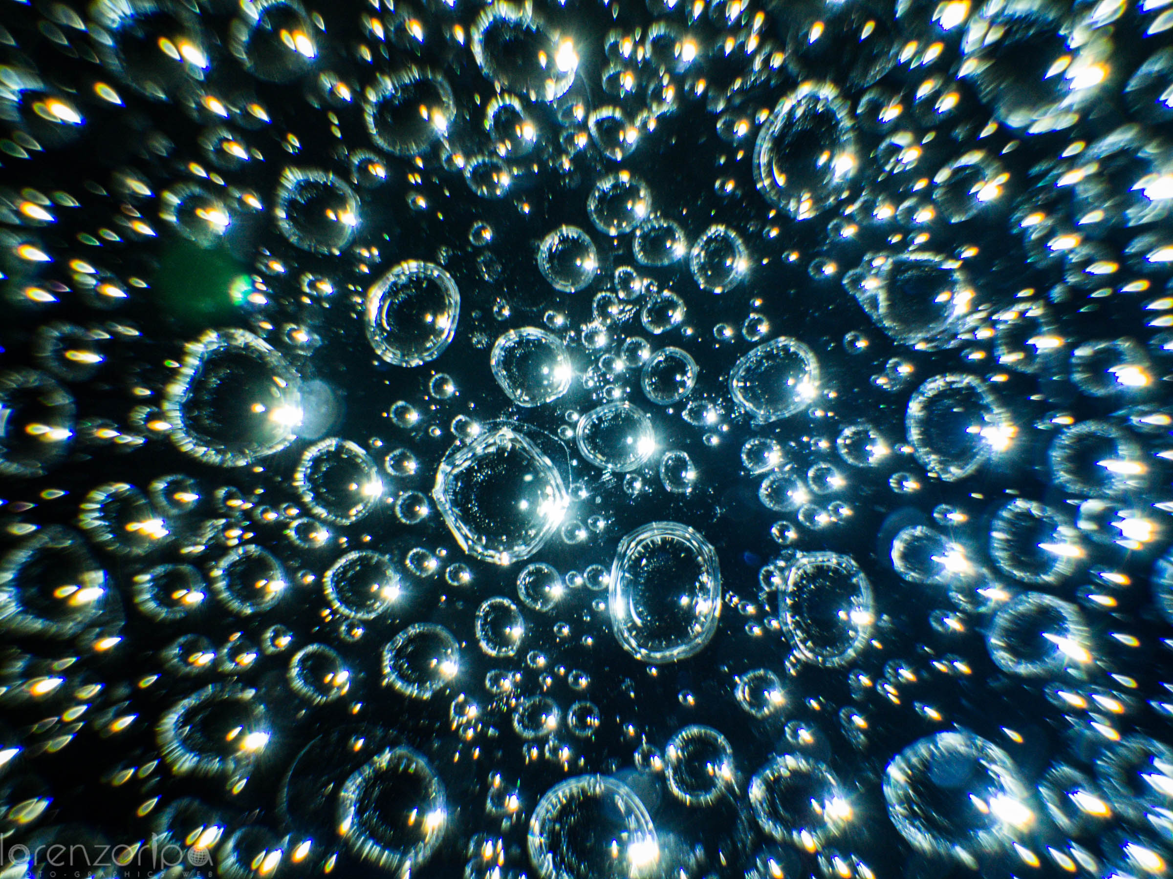 Bubbles and torch