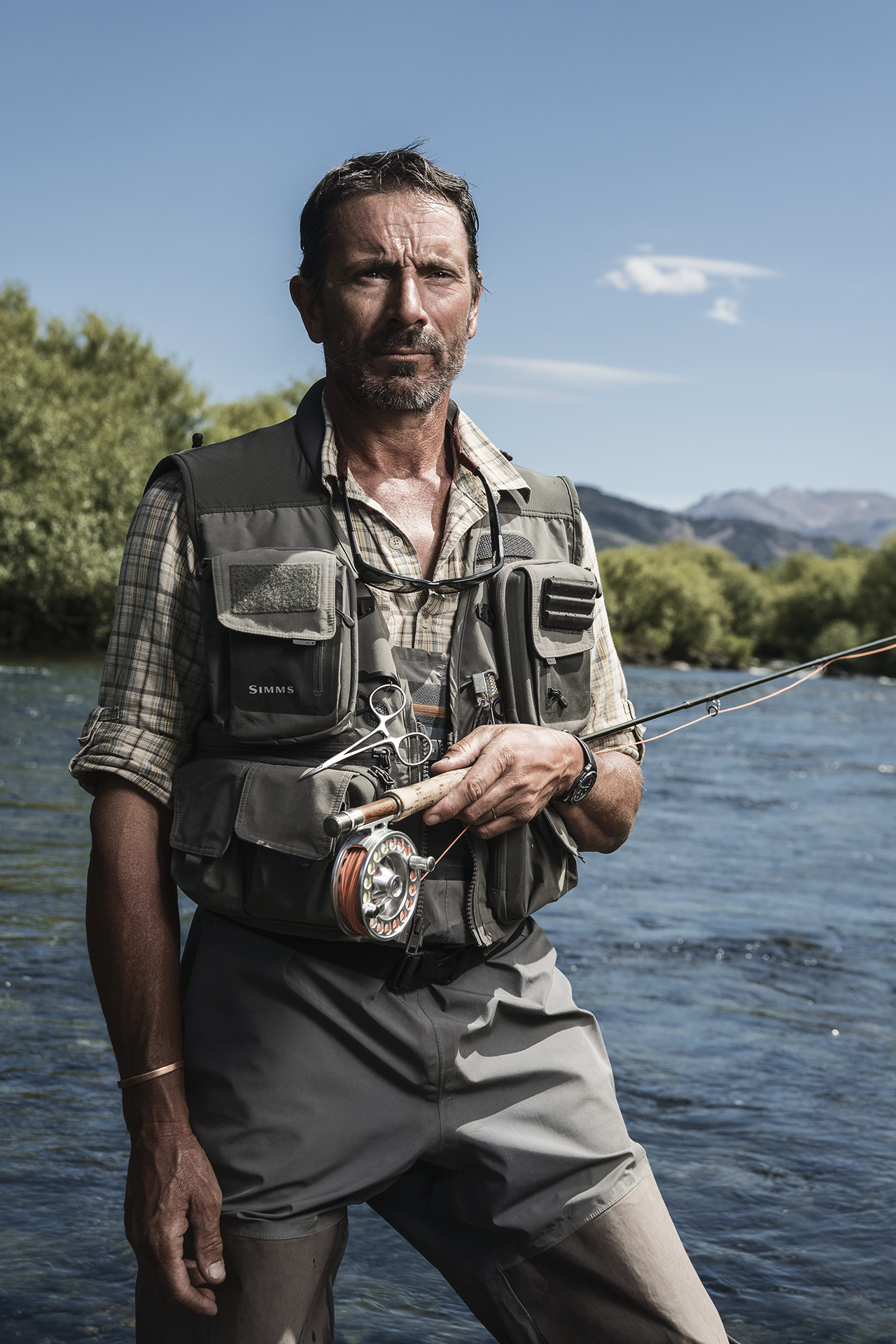 Marco on the Rio Malleo, Patagonia