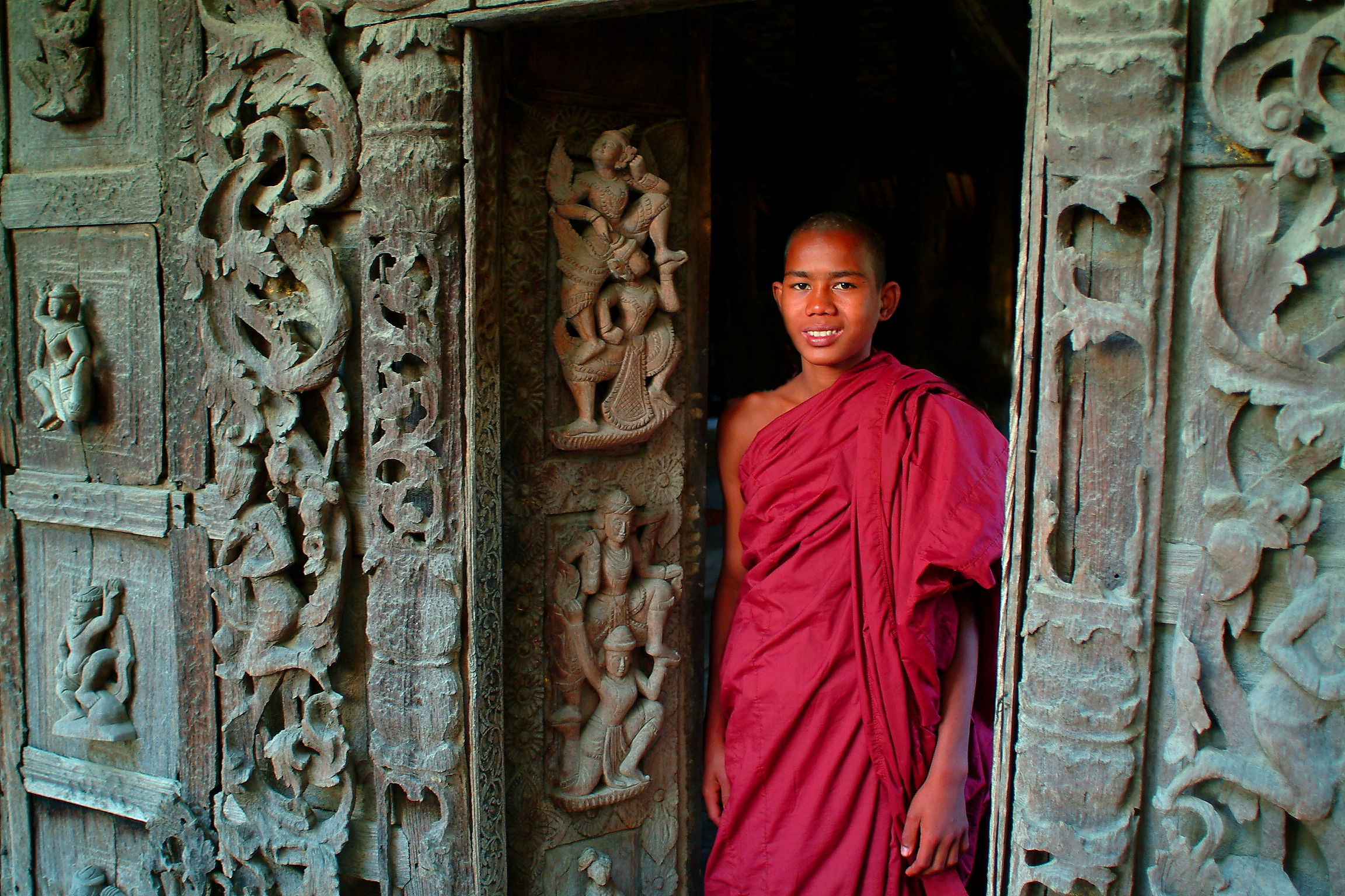 Monaco nel Monastero di Bagaya, Myanmar