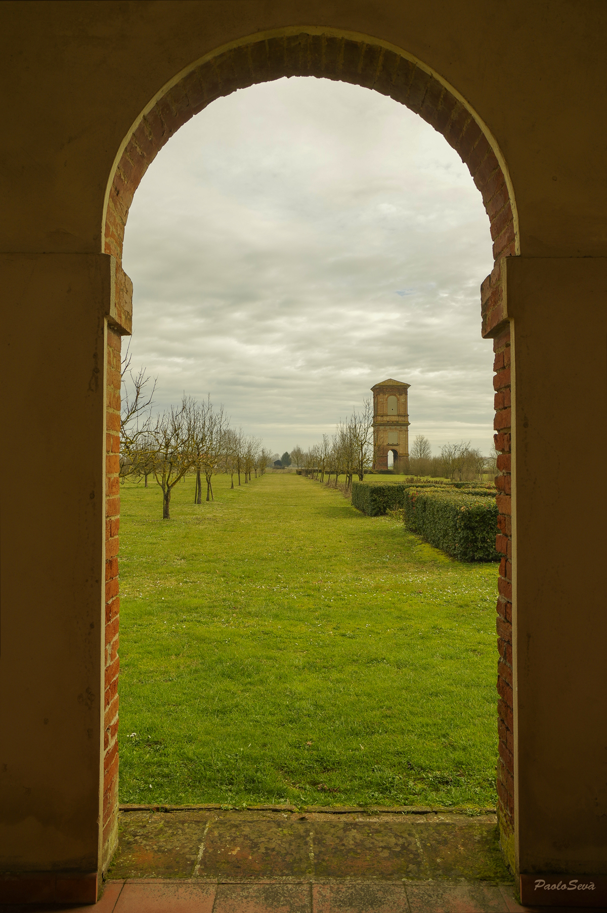 dovecote tower seen from the portico