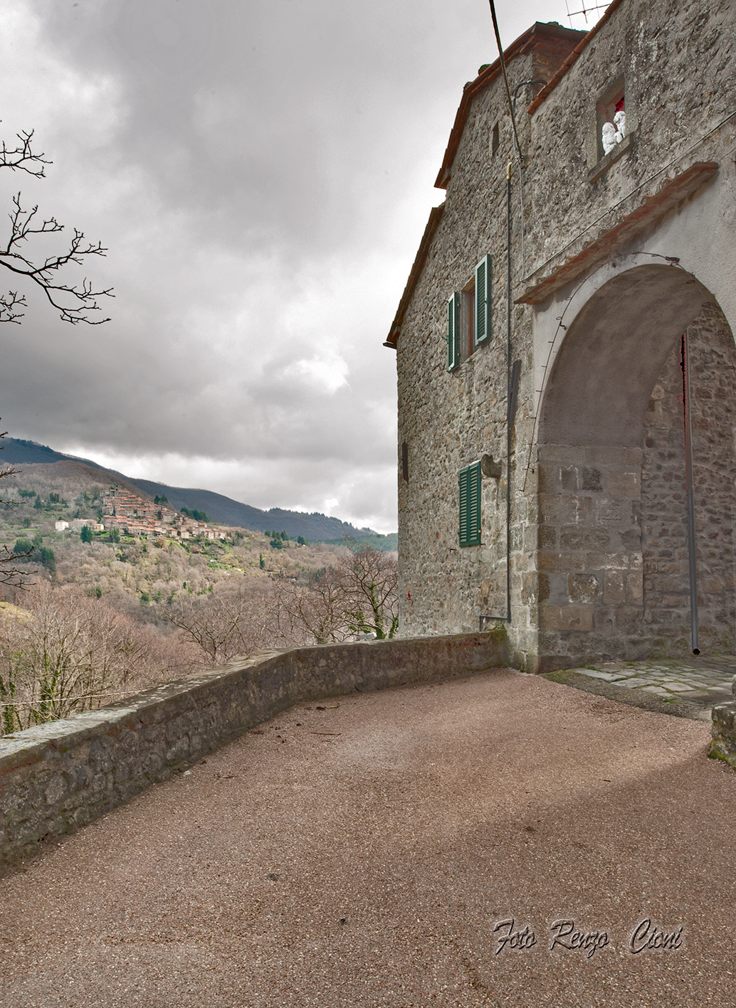 External north door. in the Pontito background