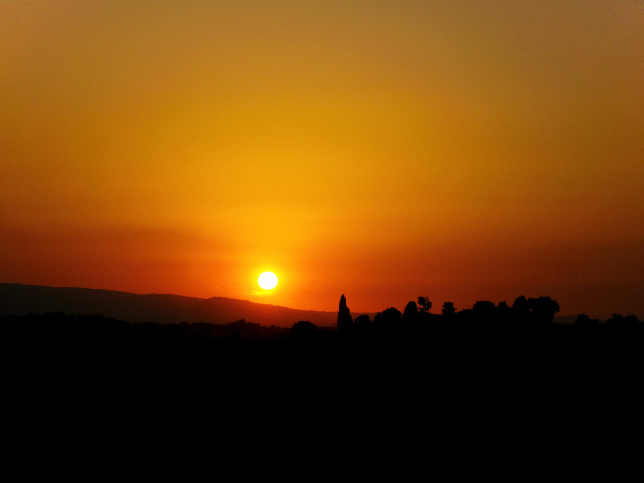 Sunset at the district Morica