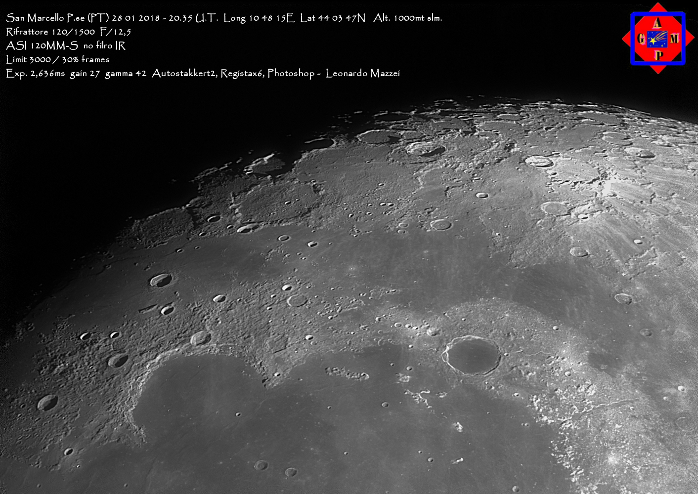 Nei dintorni del Polo Nord lunare