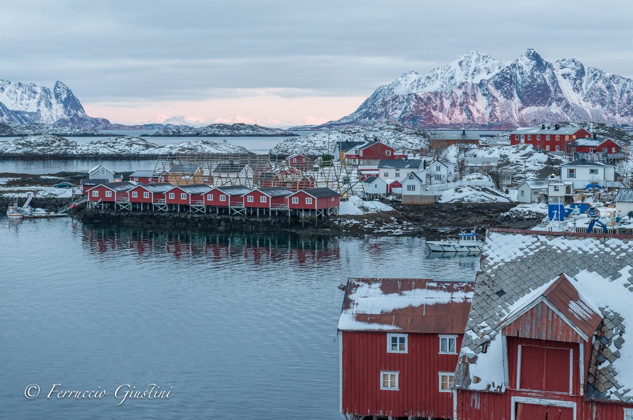 Reine at sunset