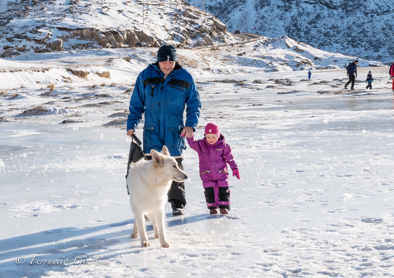 Family on the ice