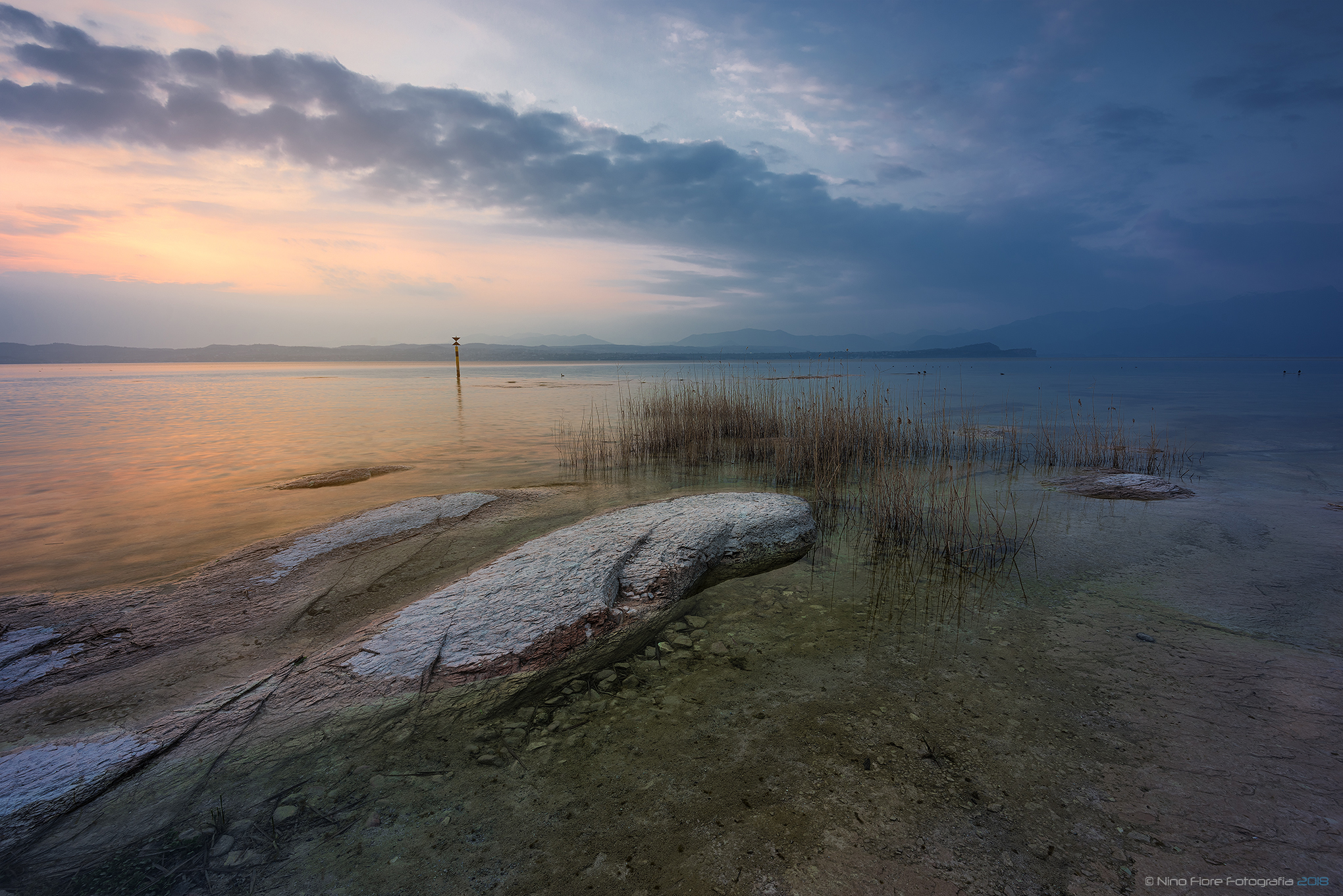Sunset over the lake