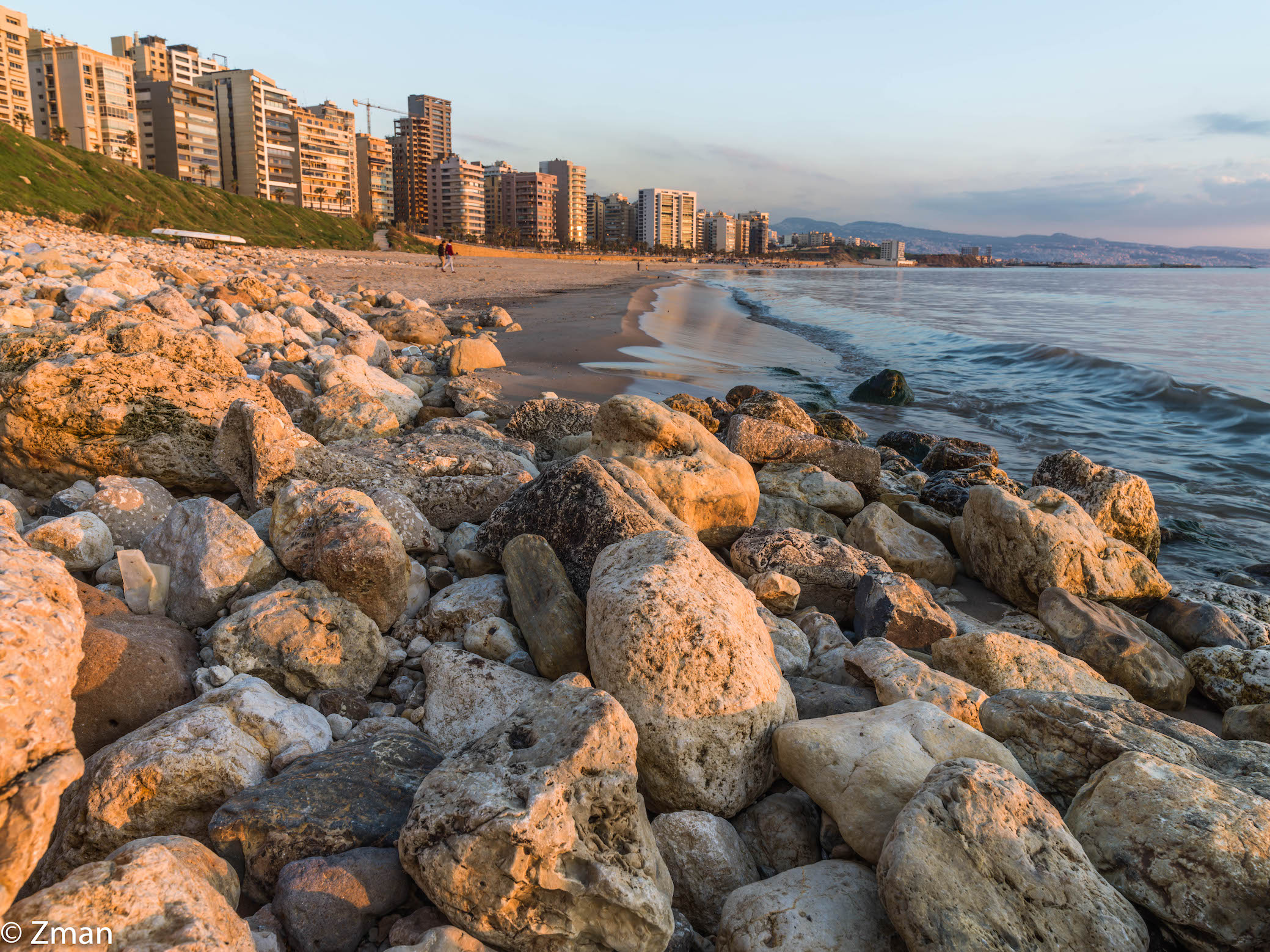 Rocce, mare e tramonto