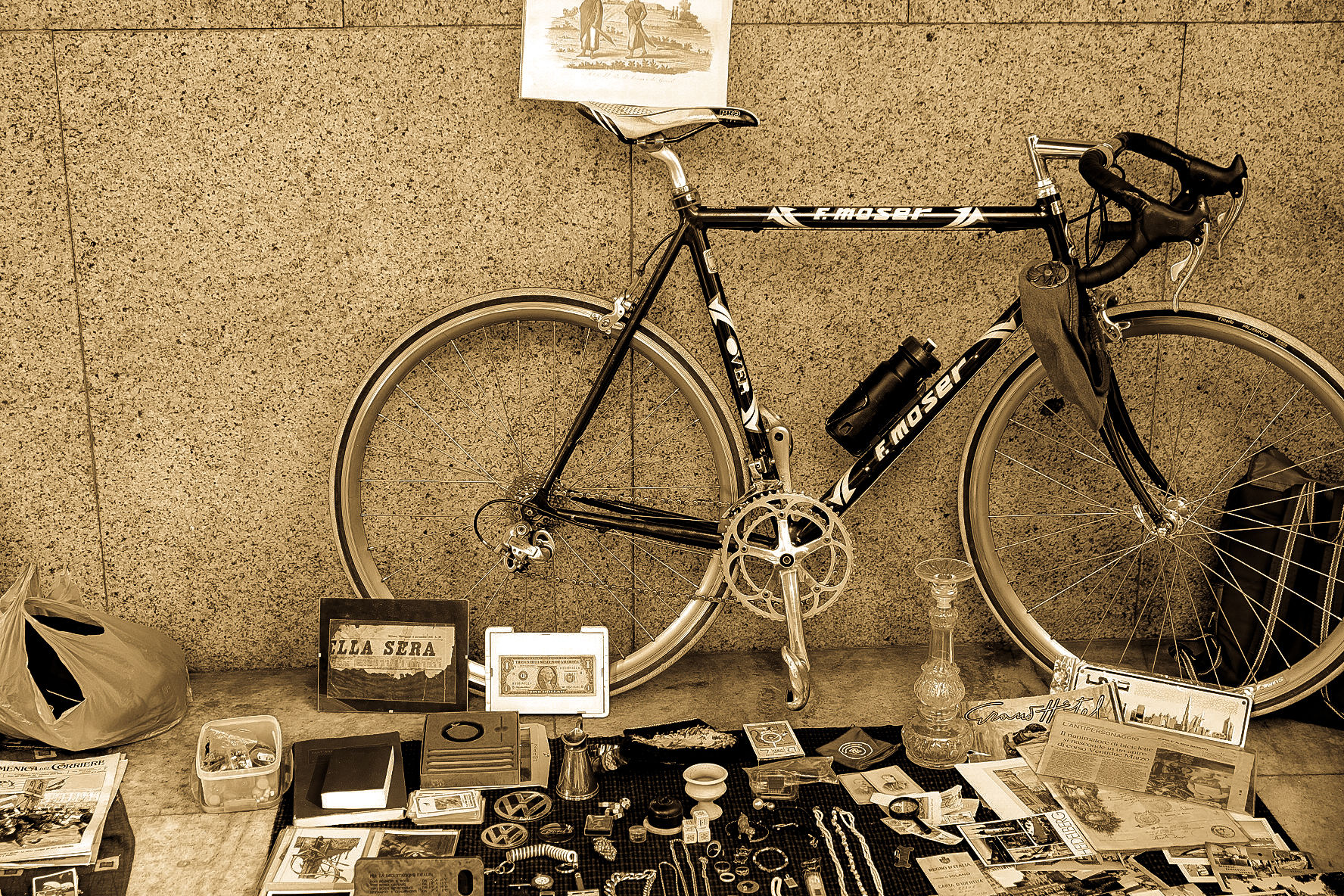 business at the flea market ...