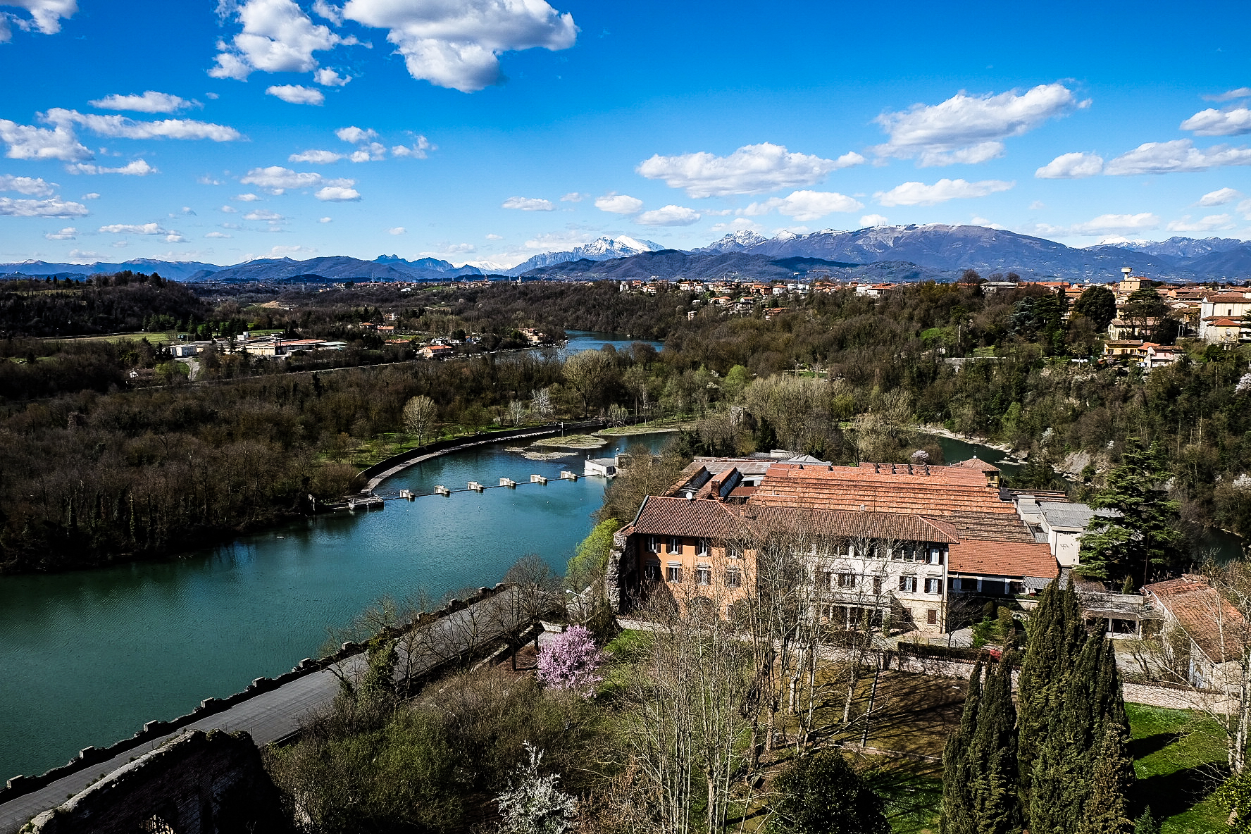 trezzo d'adda view from the castle tower