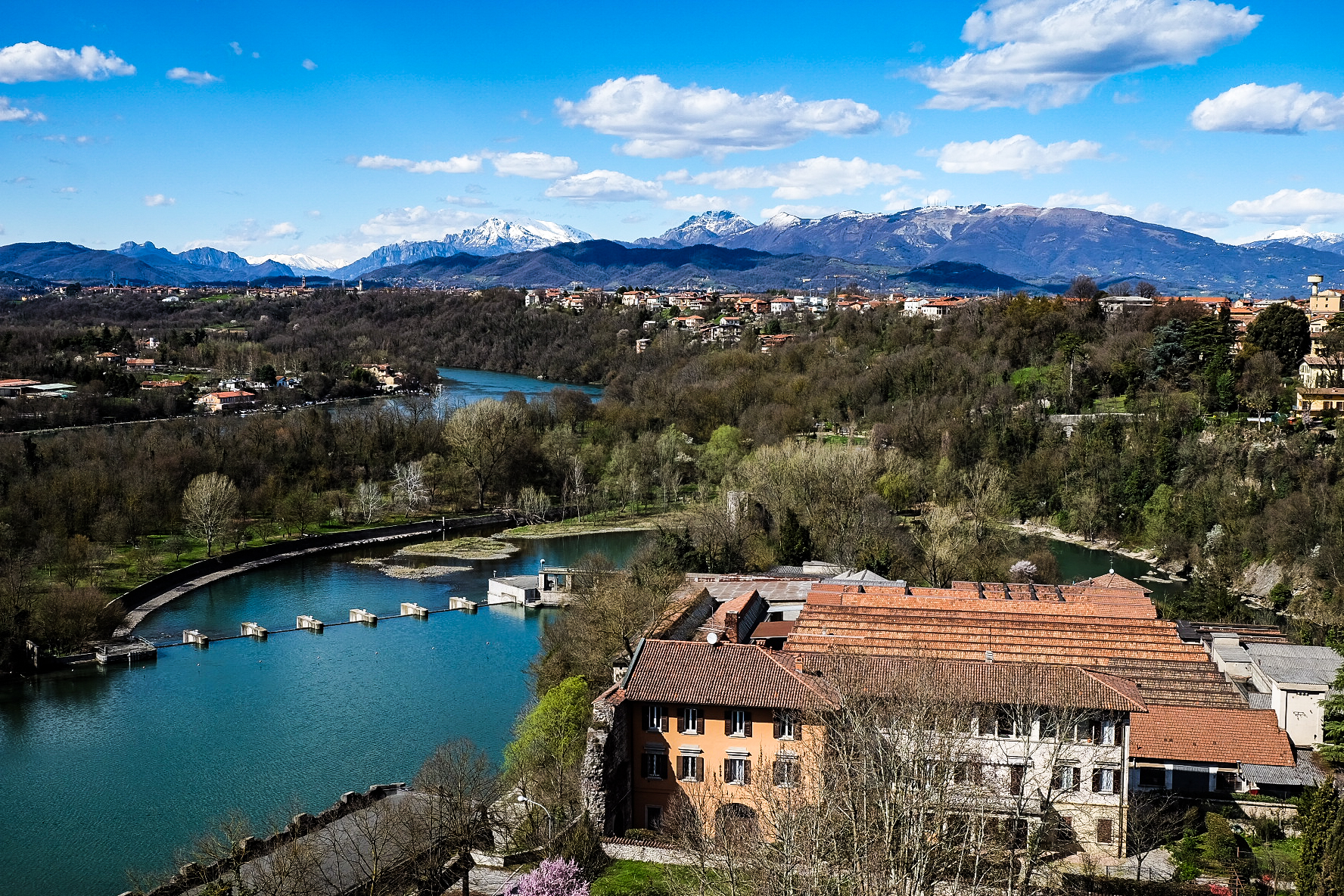 trezzo d'adda view from the castle tower