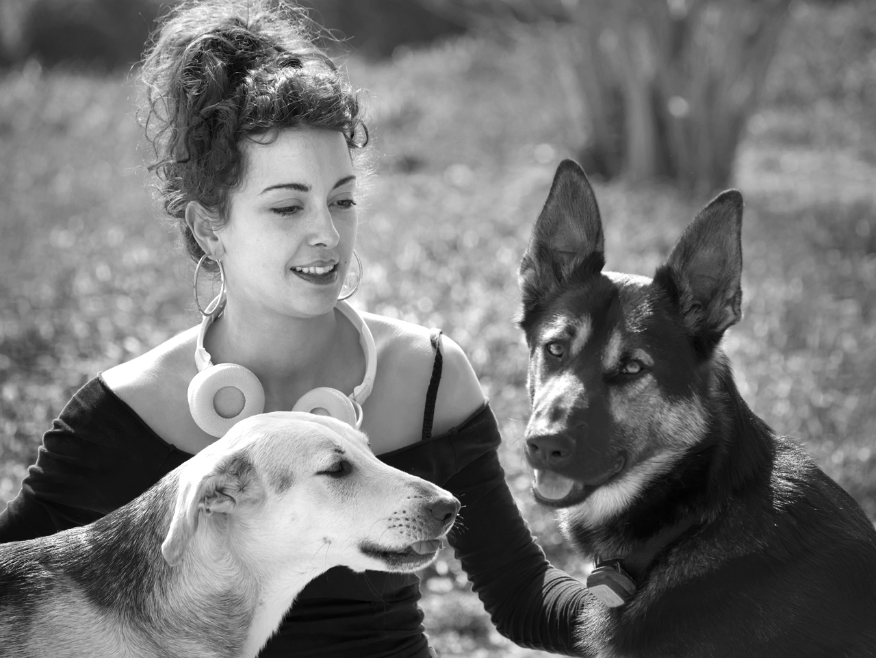 Paola con Elle e Frida