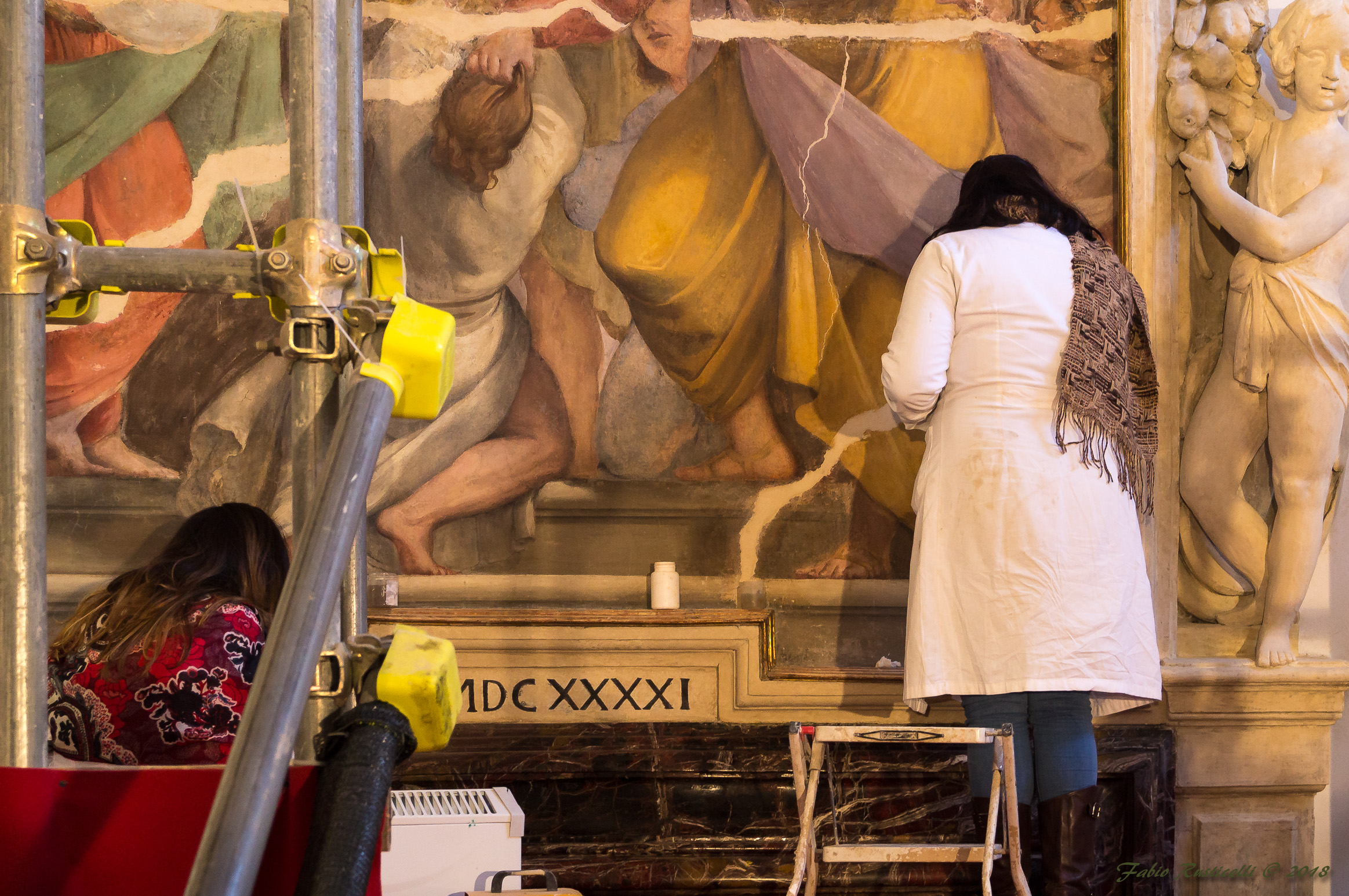 Il restauro de "La Calunnia"