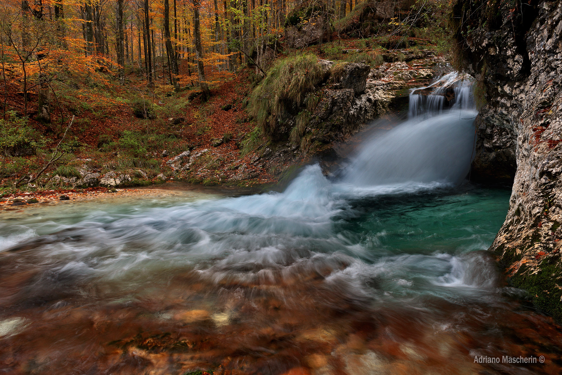 Waterfall in Val d'Arzino