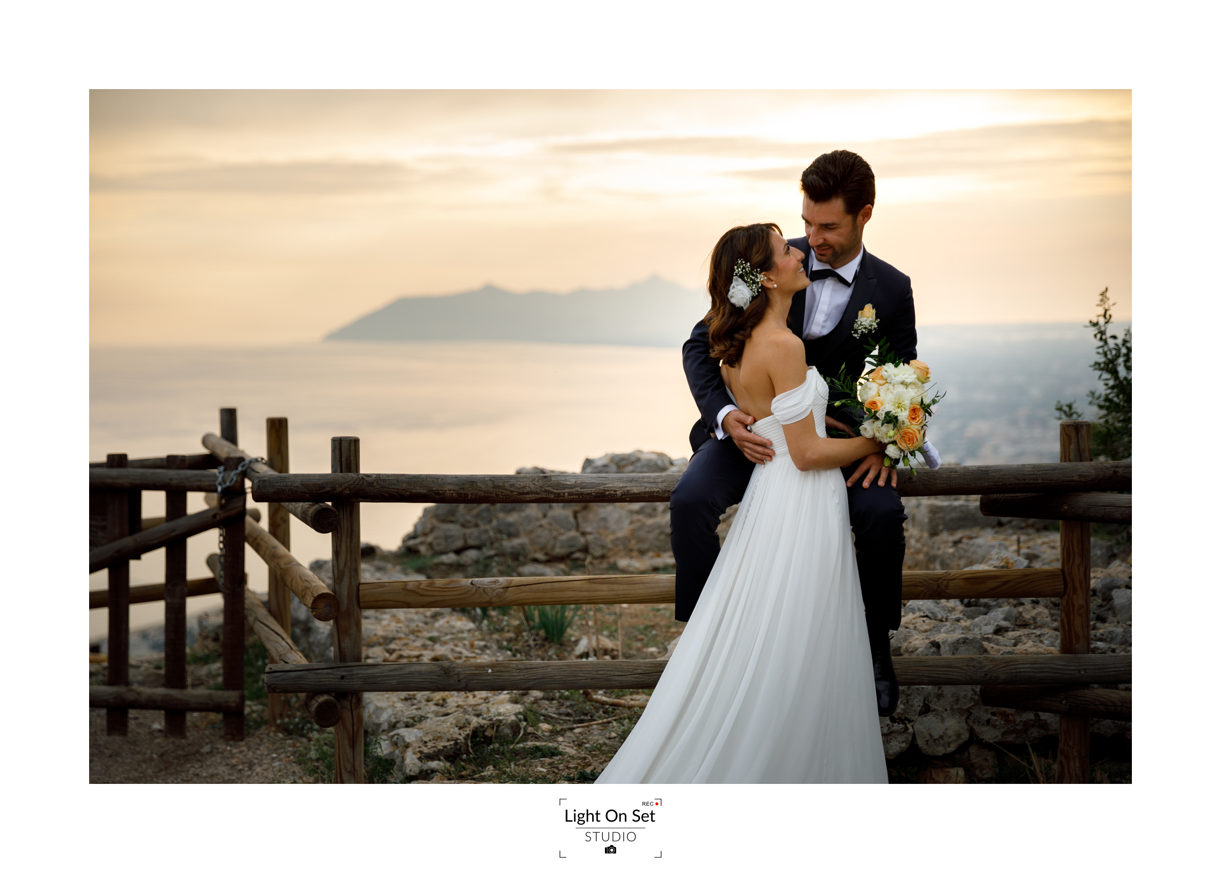 Un romantico tramonto su al tempio