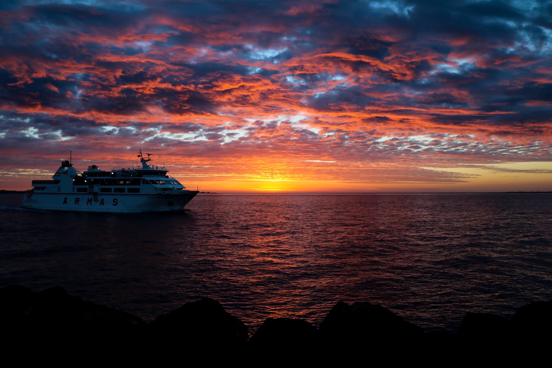 Sunrise over the ocean