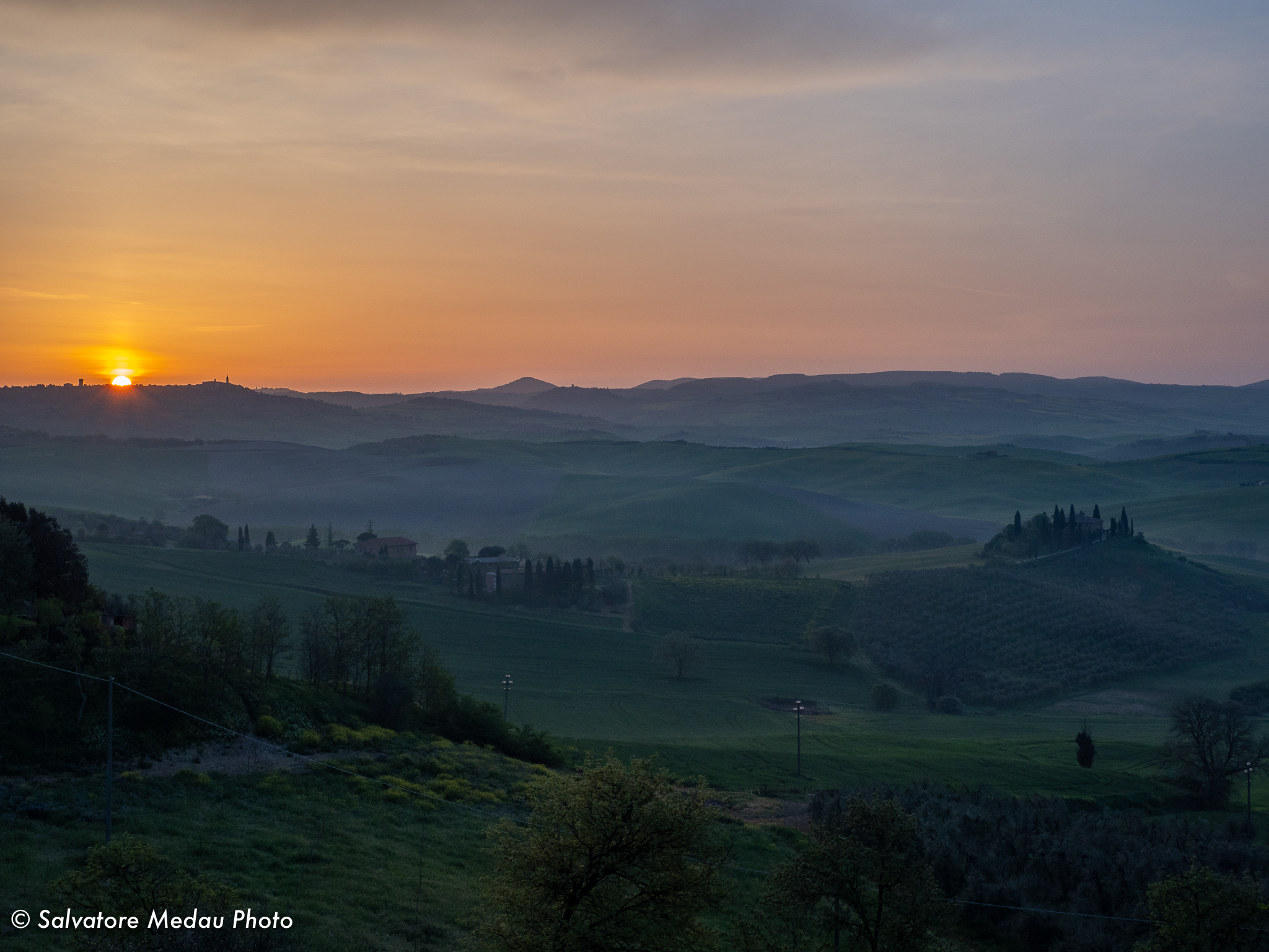 Sunrise in San Quirico d'Orcia
