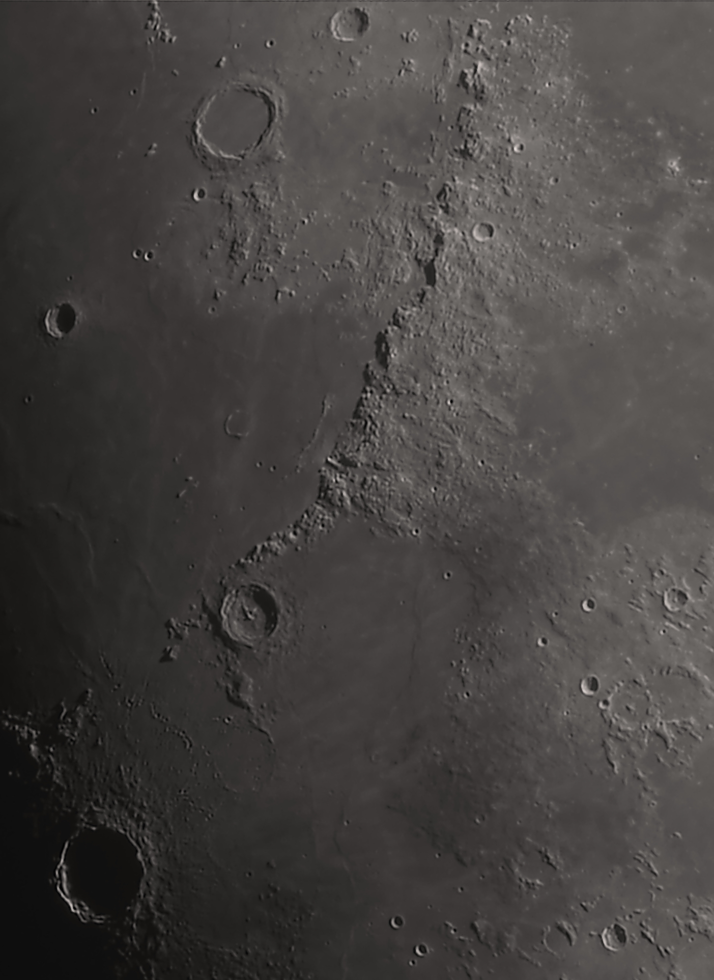 Copernico, Eratostene e i monti Appennini