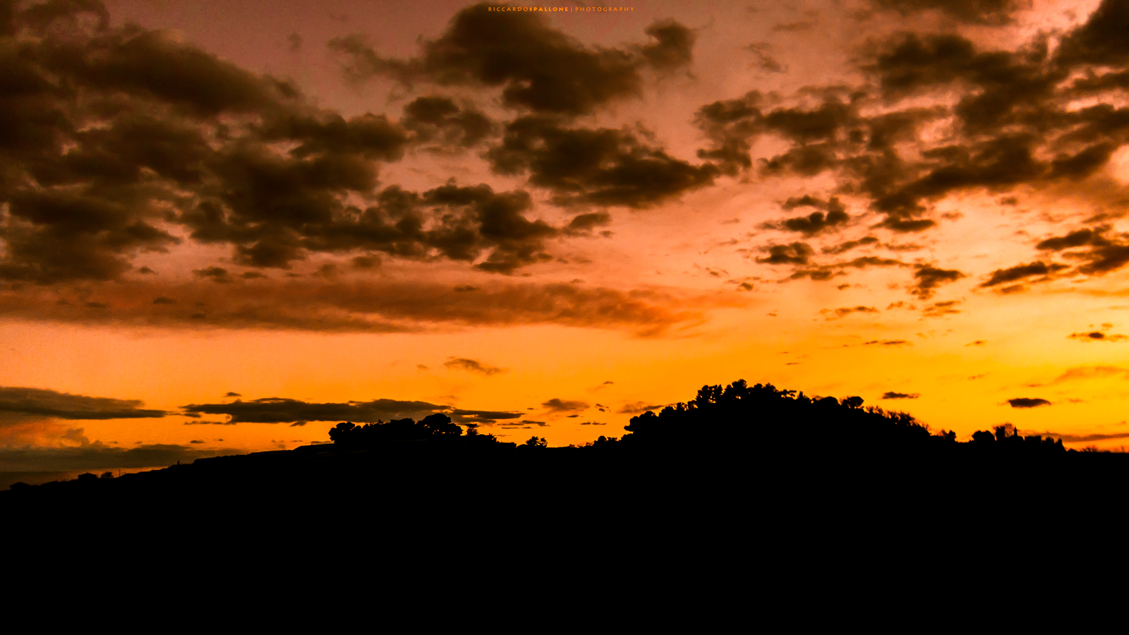 Sunset on the highway